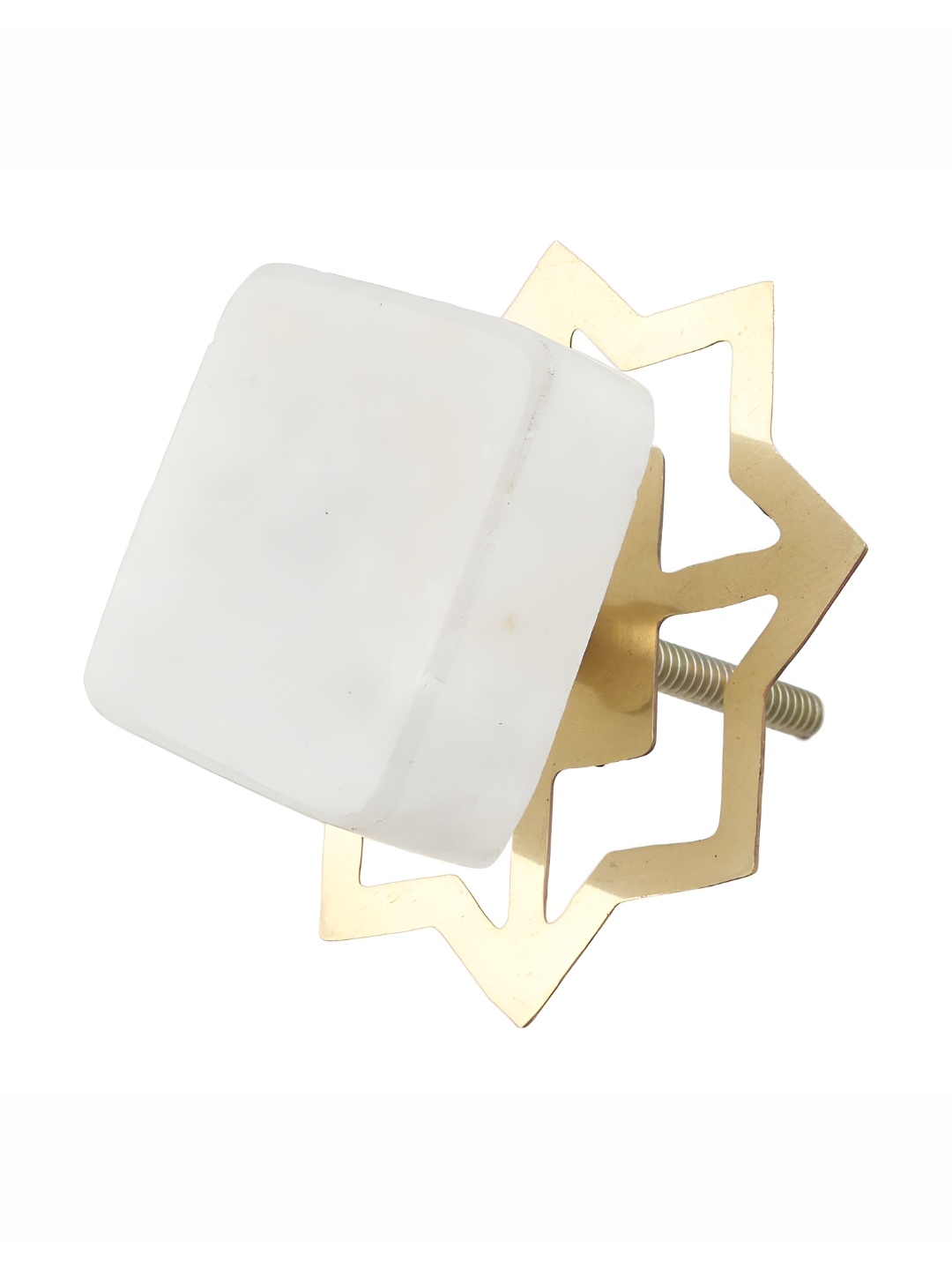 

Indianshelf White Marble Square Cabinet Knob