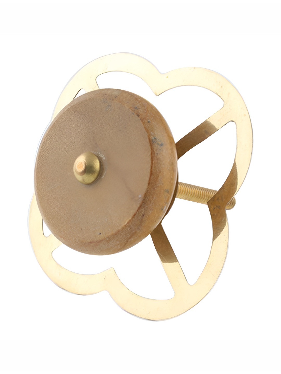 

Indianshelf Brown & Beige Floral Stone Flat Cabinet Knob