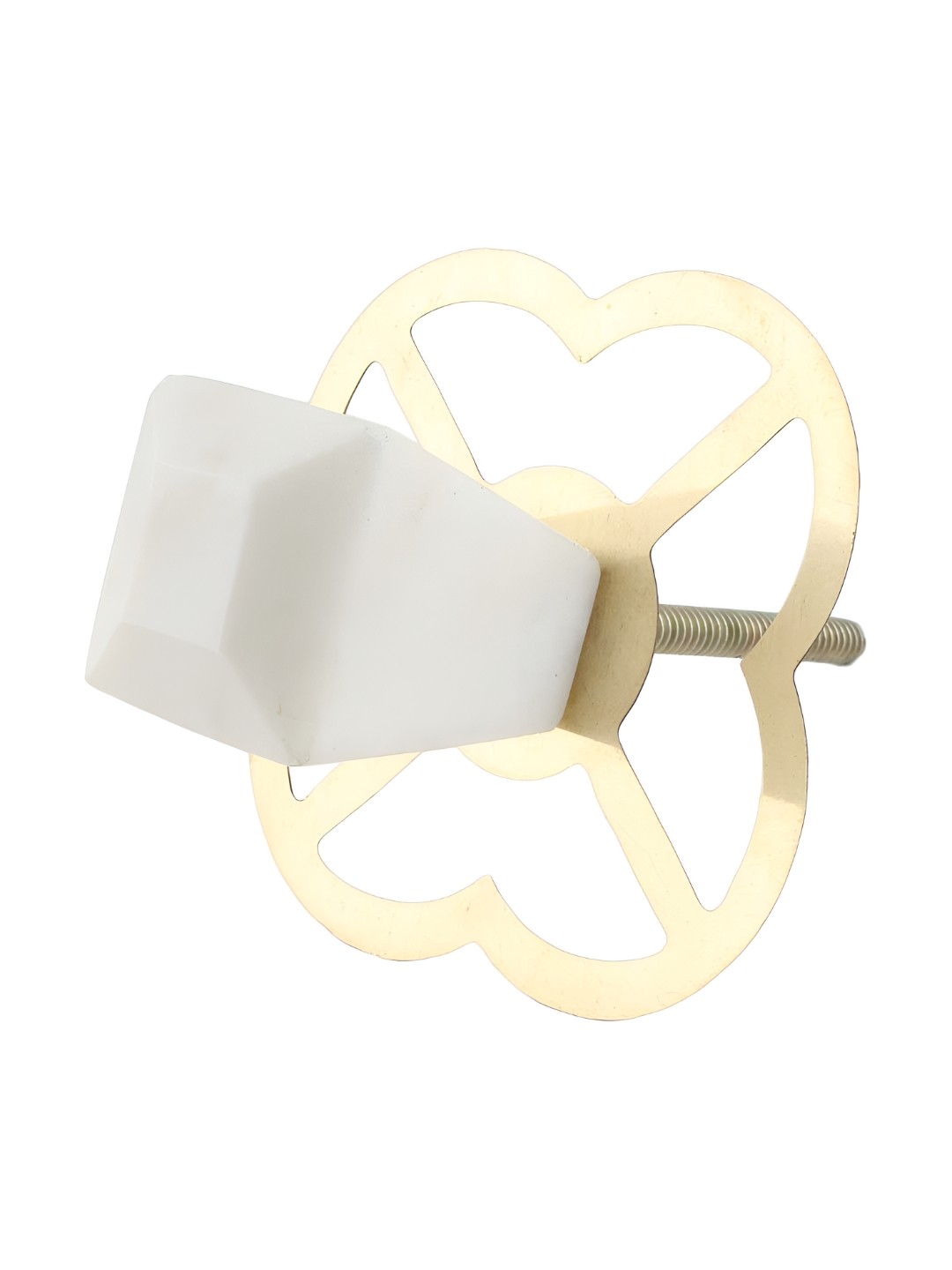 

Indianshelf White Marble Square Thick & Rust-free Dresser Knob