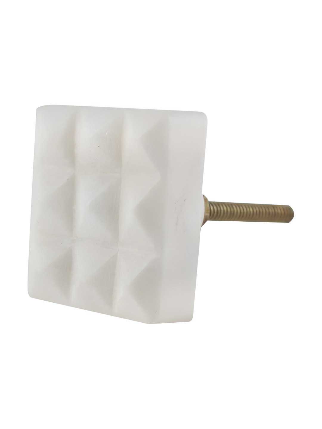 

Indianshelf White Square Marble Stone Drawer Knob