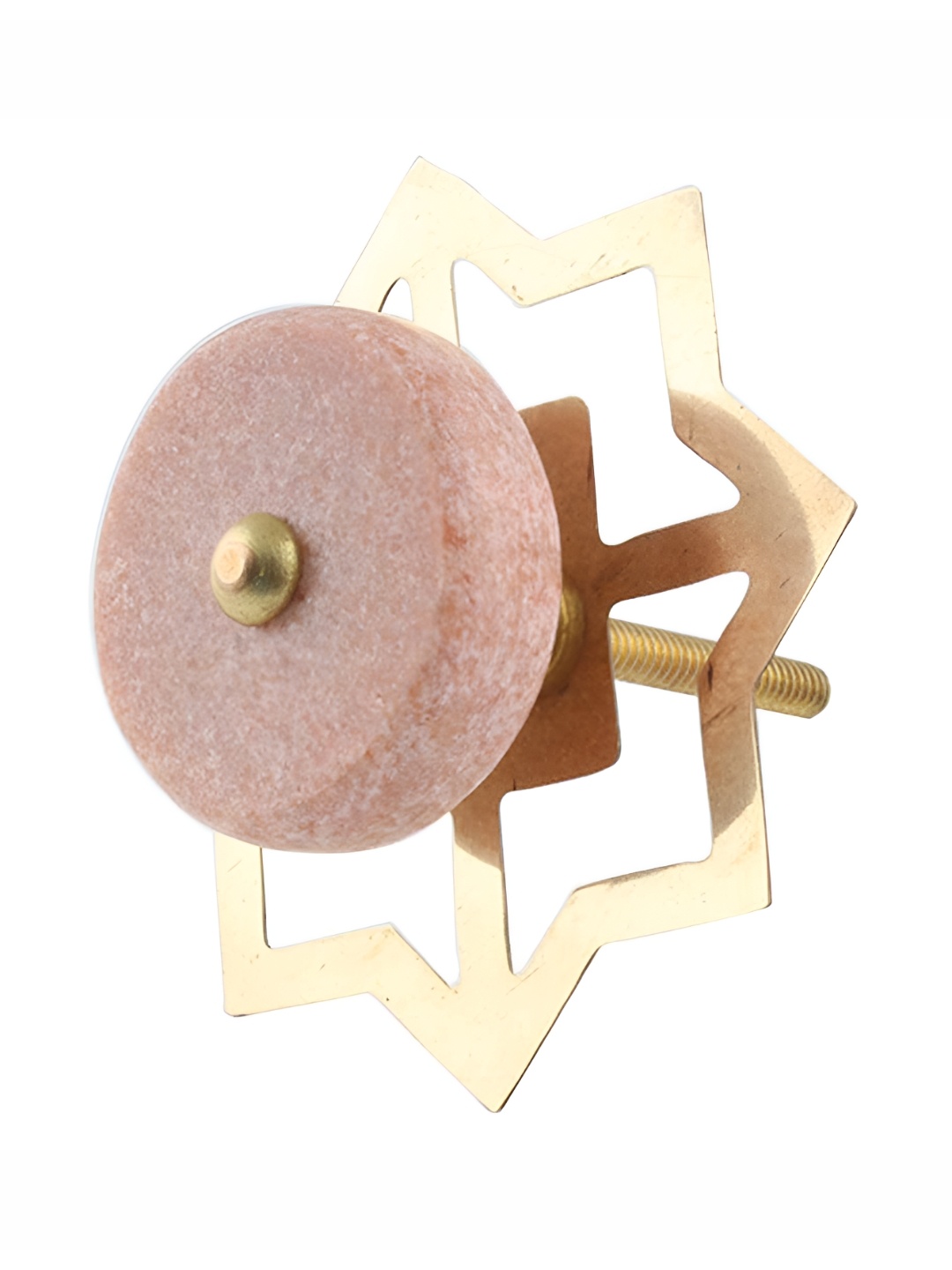 

Indianshelf Pink & Beige Flat Dresser Knob