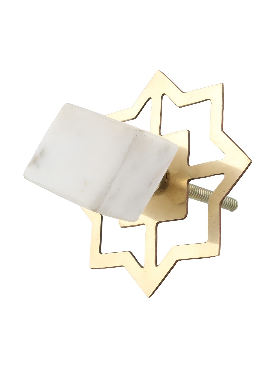 

Indianshelf White Parallelogram Drawer Knob