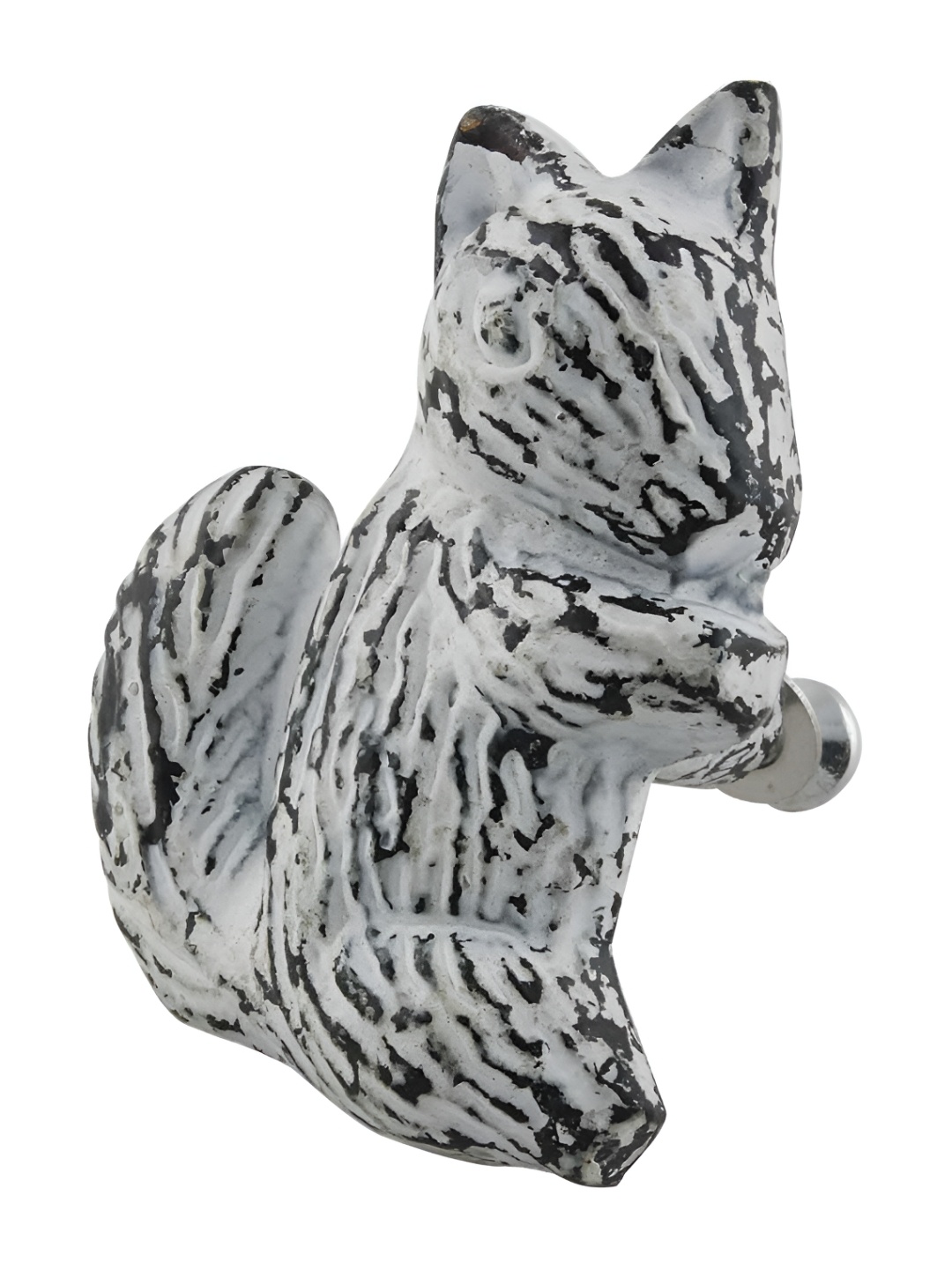 

Indianshelf White & Black Abstract Shaped Iron Dresser Knob