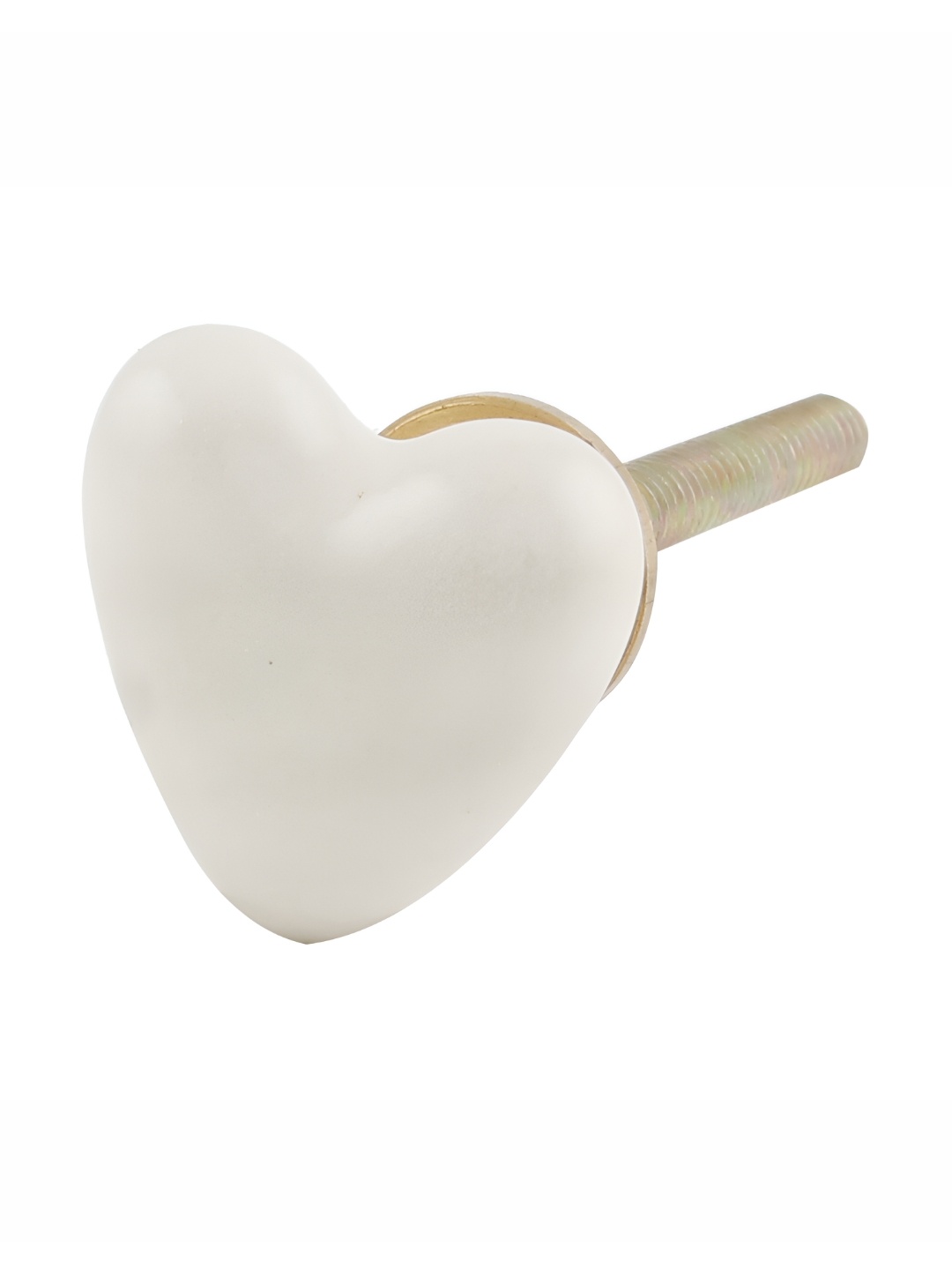 

Indianshelf Cream Tiny Heart Shaped Ceramic Cabinet Knob