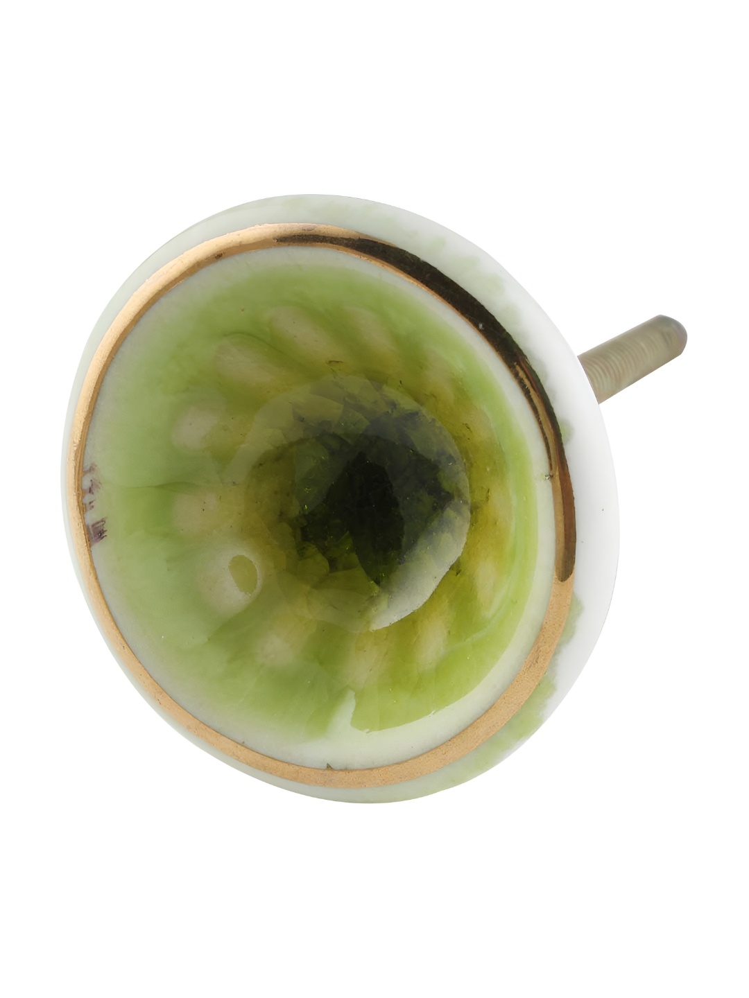 

Indianshelf Lime Green & White Wheel Cabinet Knob