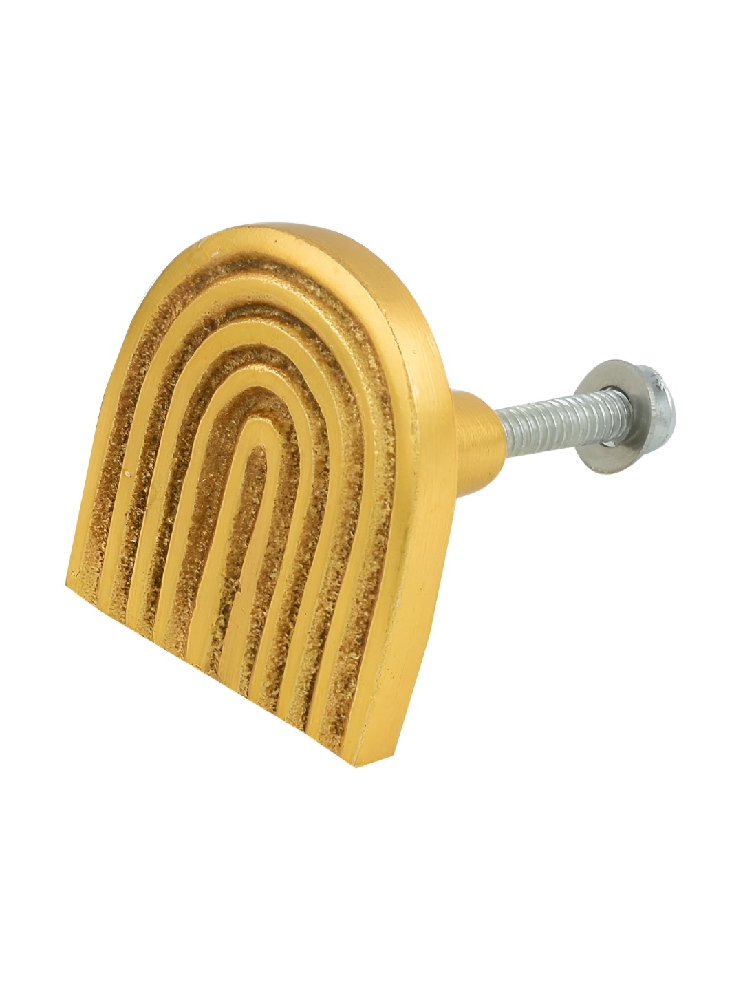 

Indianshelf Gold Toned Antique Semi Oval Iron Cabinet Knob