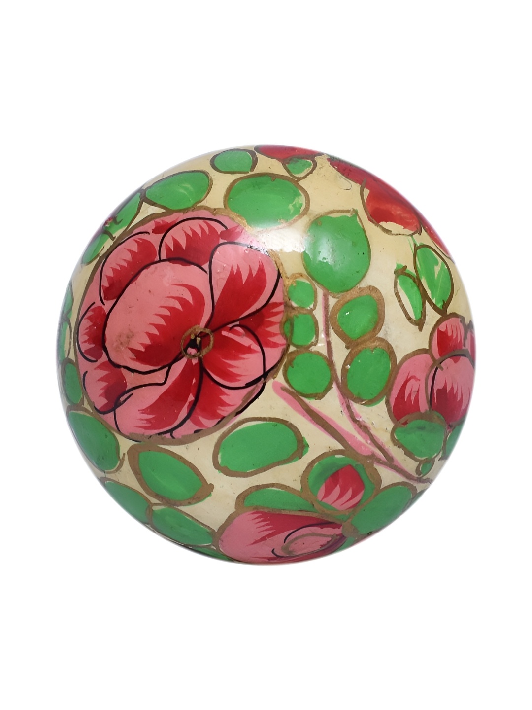 

Indianshelf Beige & Green Flower Printed Dresser Knobs