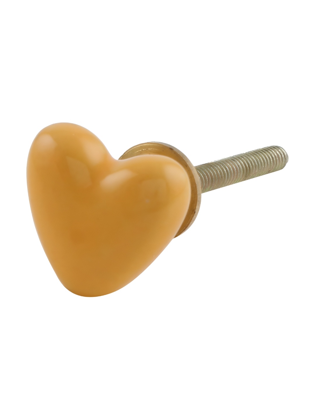 

Indianshelf Mustard Yellow Tiny Heart-shaped Ceramic Cabinet Knob
