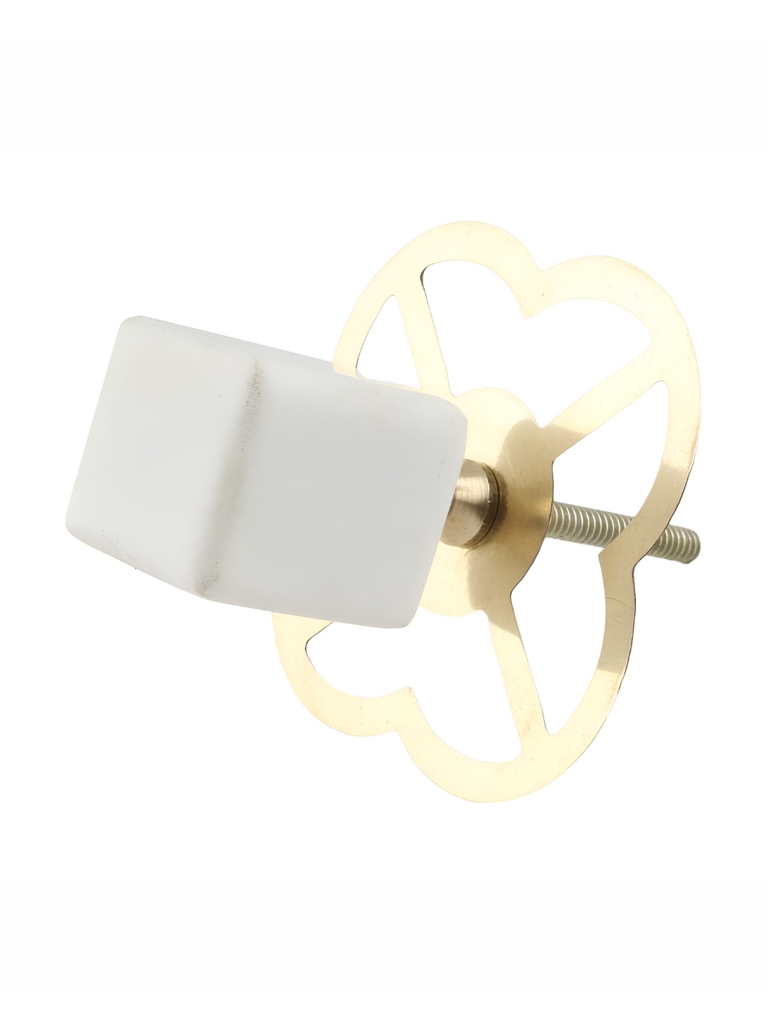 

Indianshelf White Marble Square-shaped Dresser Knob