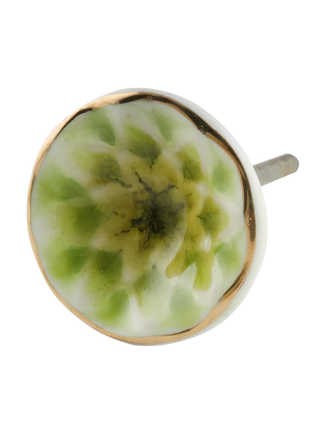 

Indianshelf Lime Green & Beige Ceramic Thick & Rust-free Dresser Knob