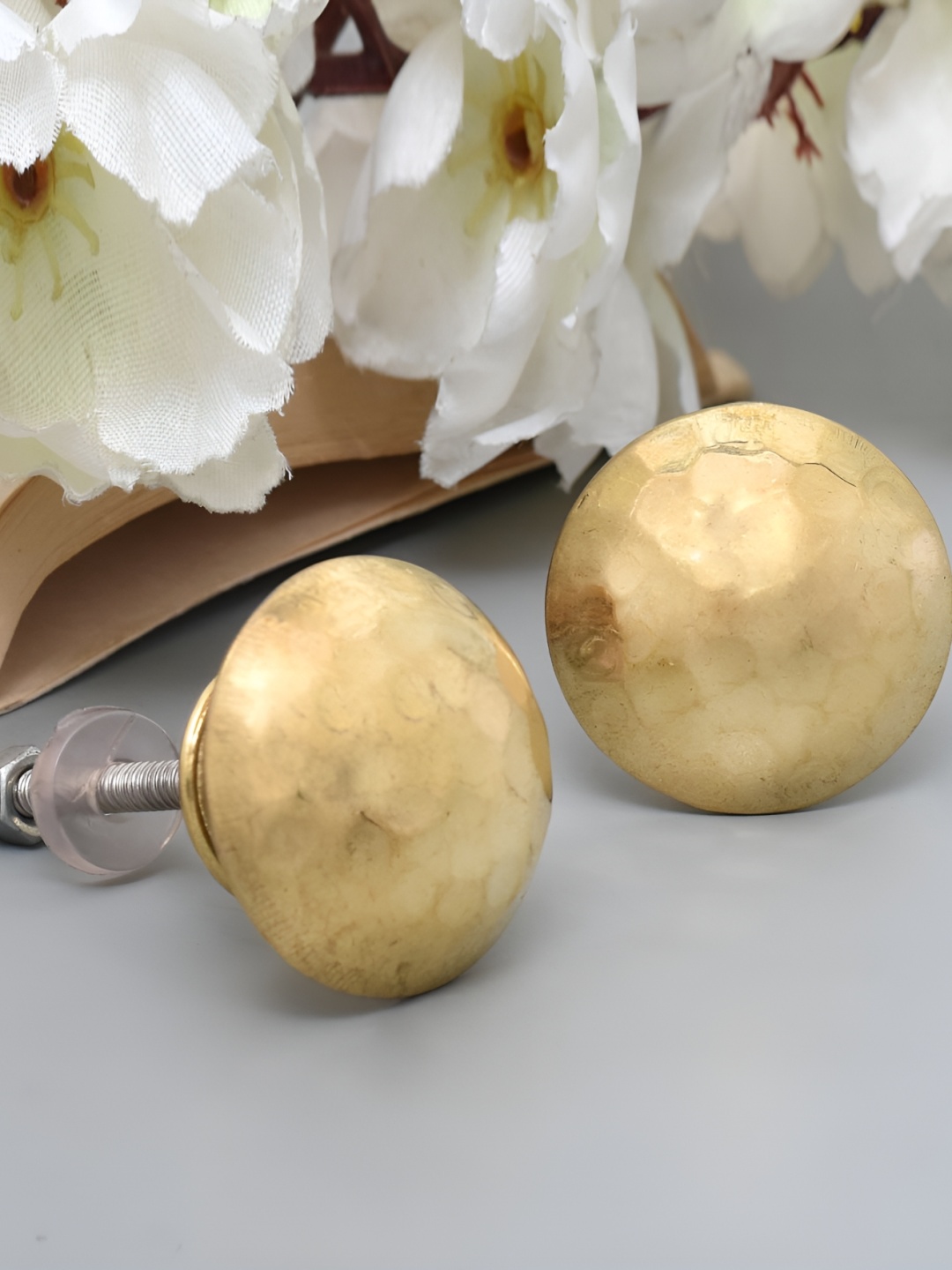 

Indianshelf Textured Brass Thick & Rust-free Cabinet Knob, Gold