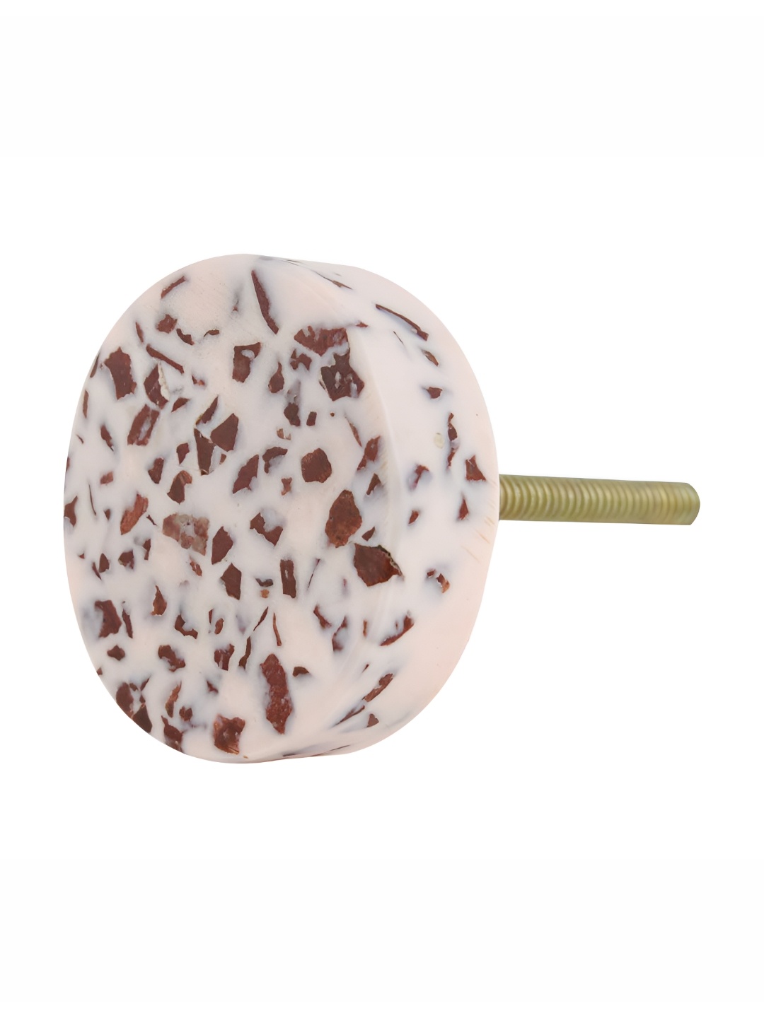 

Indianshelf Pink & White Marble Round Cabinet Knob