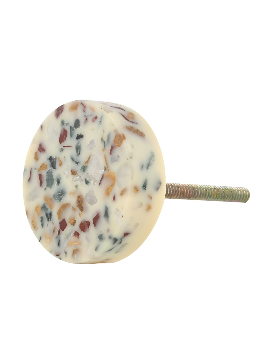 

Indianshelf Cream & Grey Round Cabinet Knob