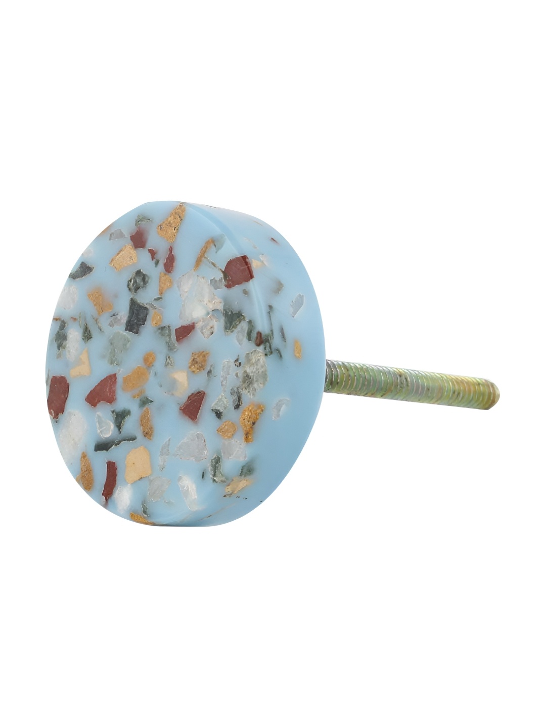

Indianshelf Turquoise Blue & Beige Round Shaped Cabinet Knobs