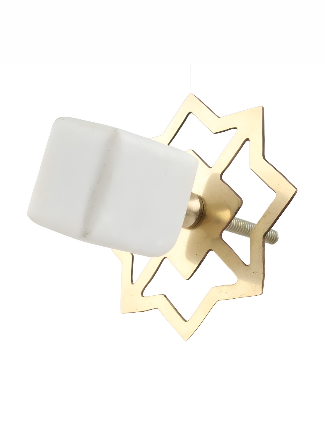 

Indianshelf White Marble Square Dresser Knob