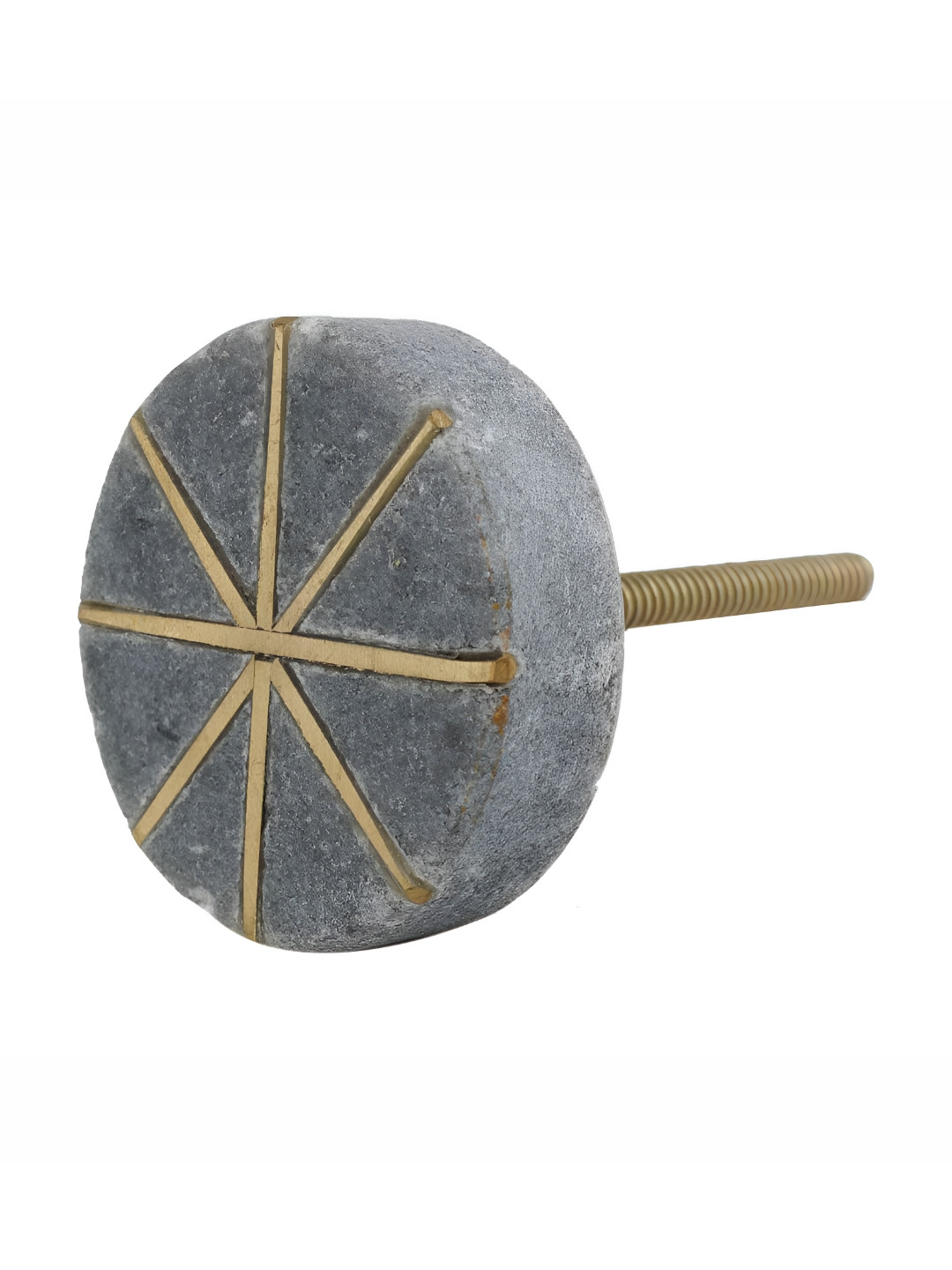 

Indianshelf Grey Round Marble Dresser Knob