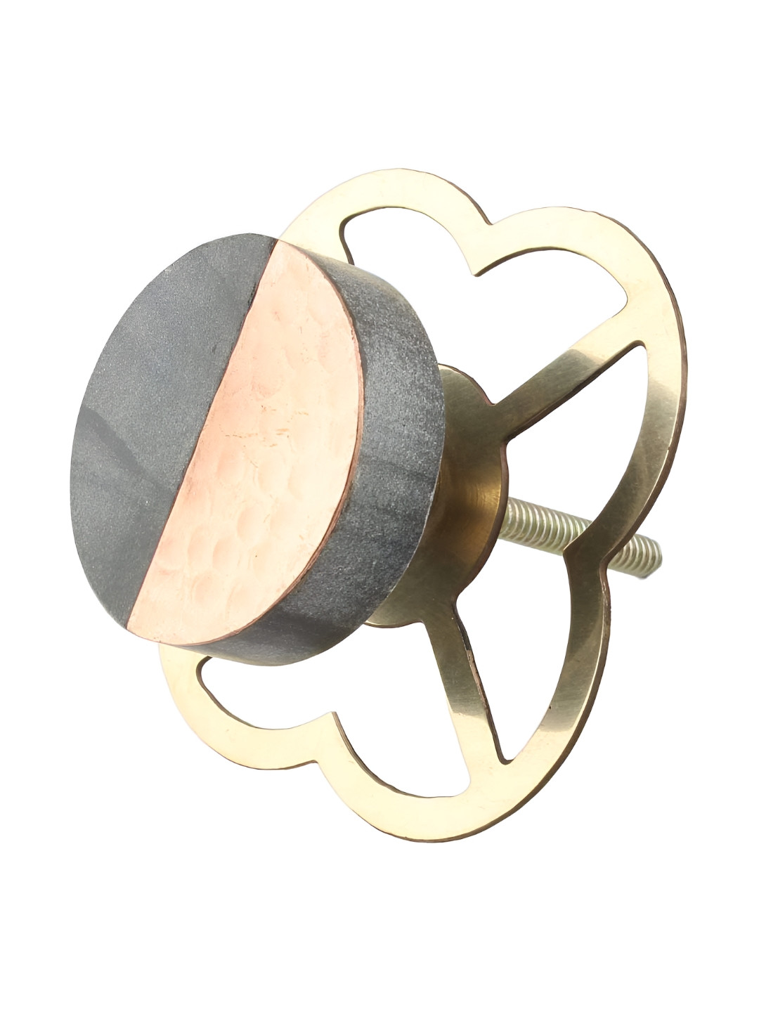 

Indianshelf Grey Marble Round Dresser Knob