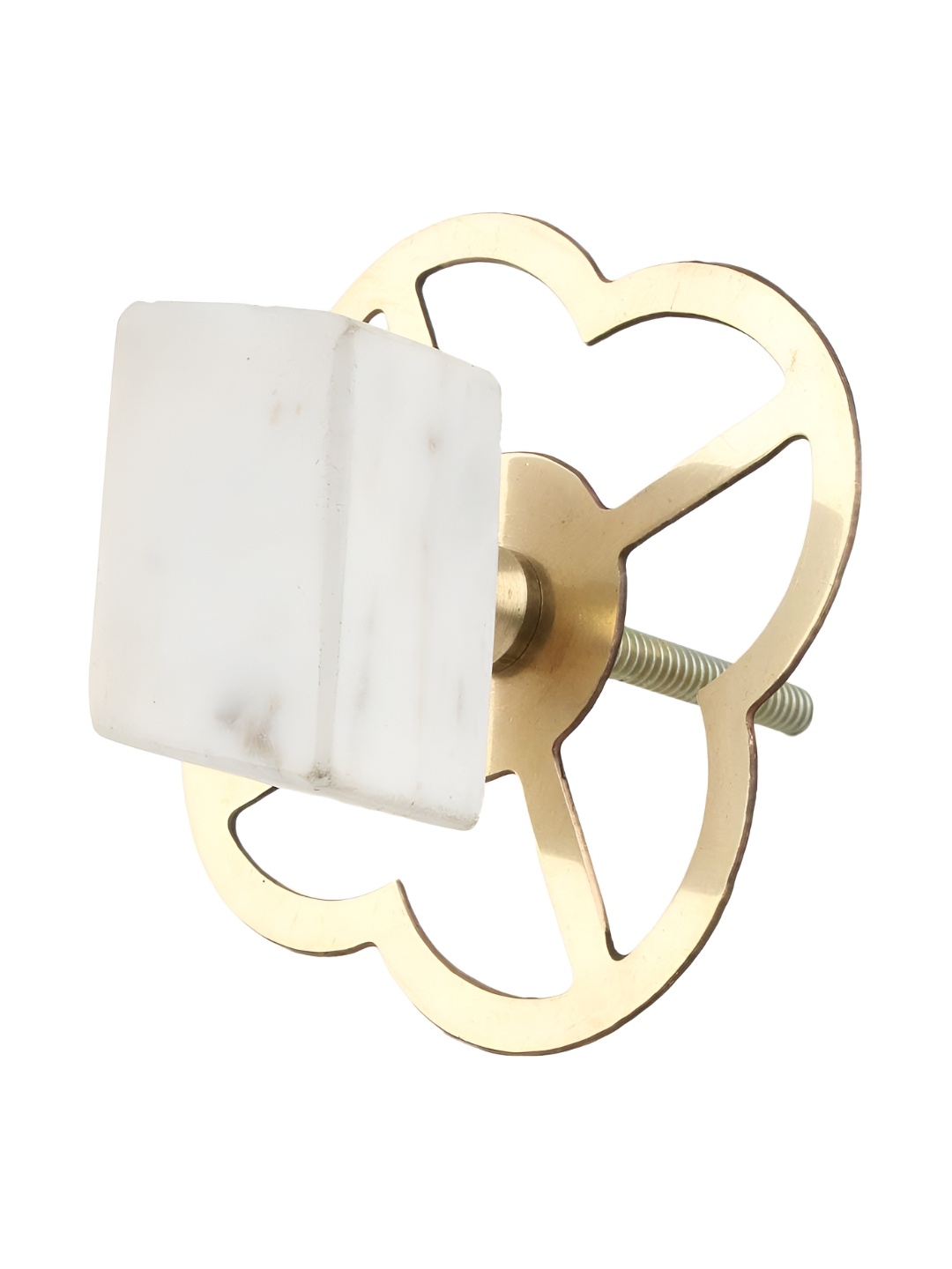 

Indianshelf White Thick & Rust-free Marble Drawer Knob