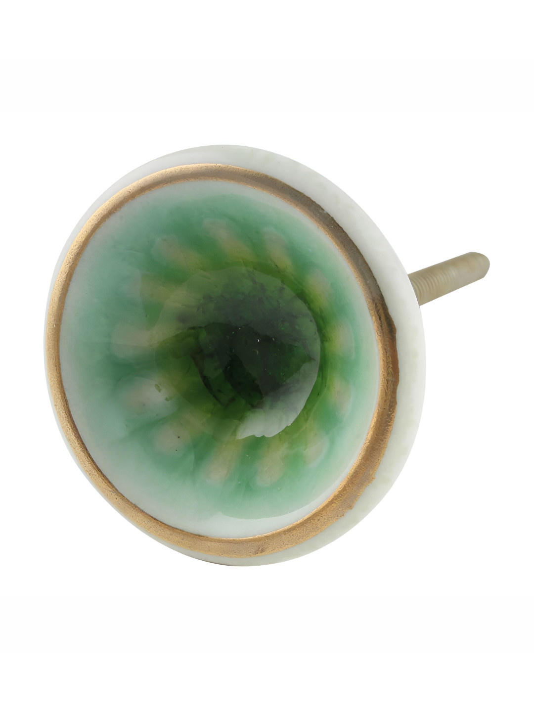 

Indianshelf Green Wheel Designed Ceramic Dresser Knob
