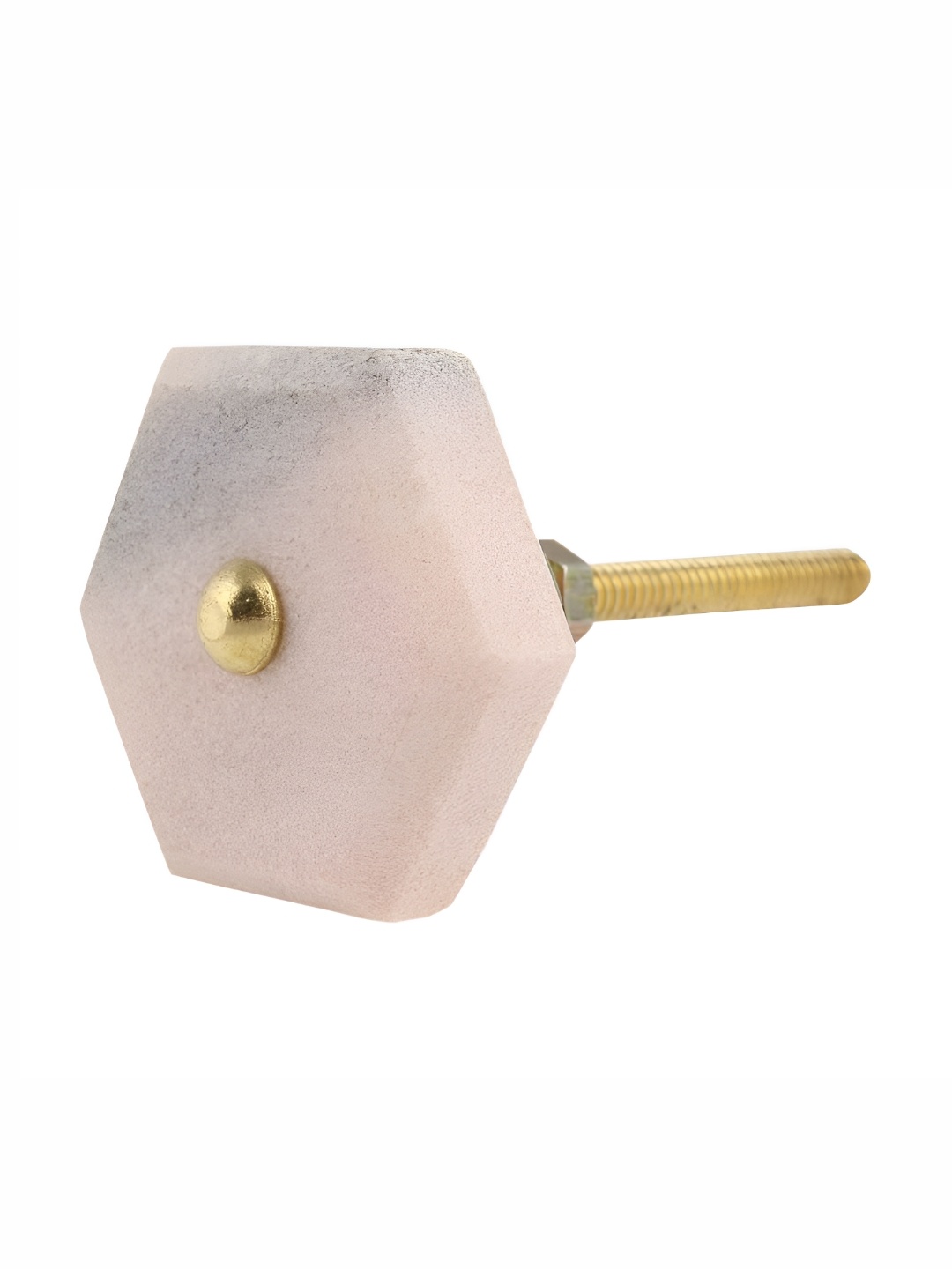 

Indianshelf Pink Hexagon-shaped Marble Cabinet Knob