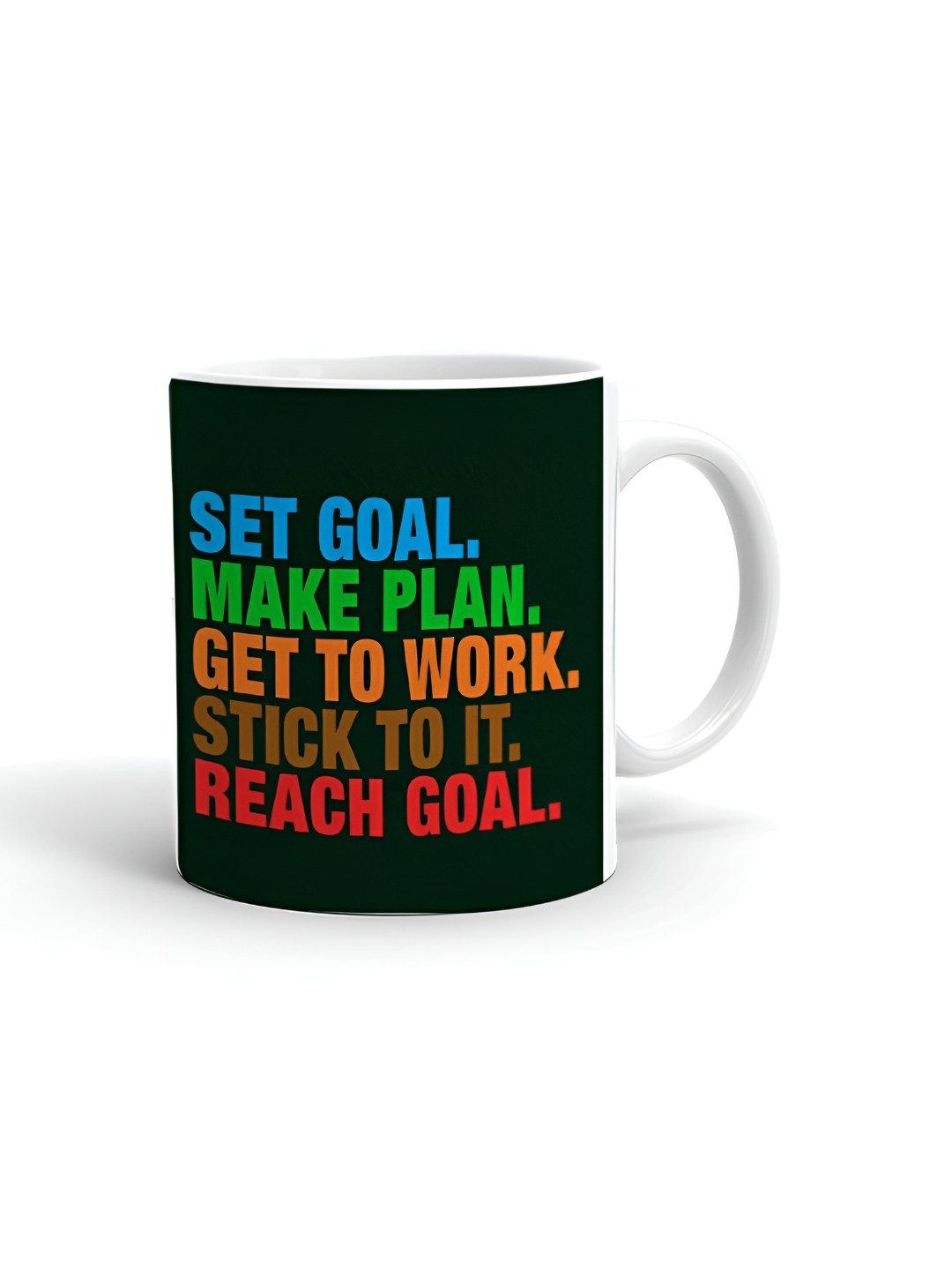 

Khakee White & Black Text or Slogans Printed Glossy Microwave Safe Mugs 325 ml