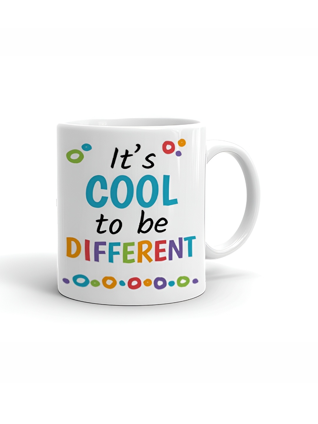 

Khakee White & Blue Text or Slogans Printed Glossy Microwave Safe Mugs 325 ml