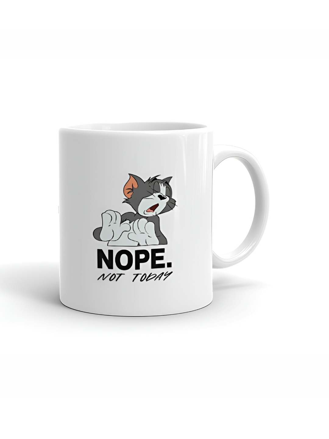 

Khakee White & Black Text or Slogans Printed Glossy Microwave Safe Mugs 325 ml