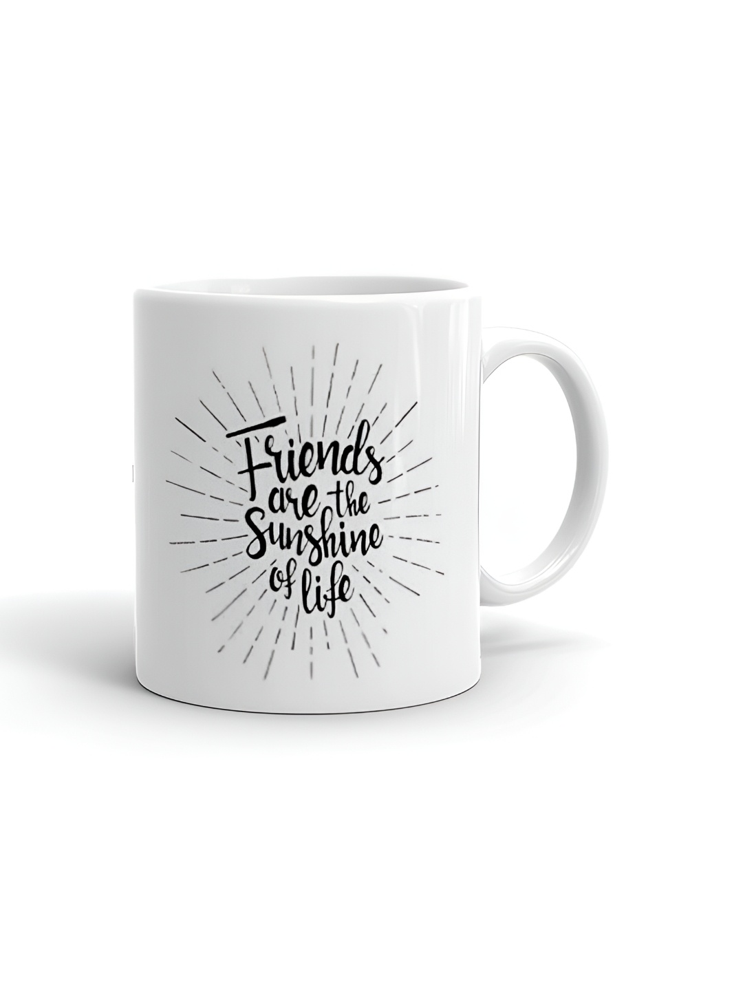 

Khakee White & Black Printed Ceramic Glossy Mug 325 ml