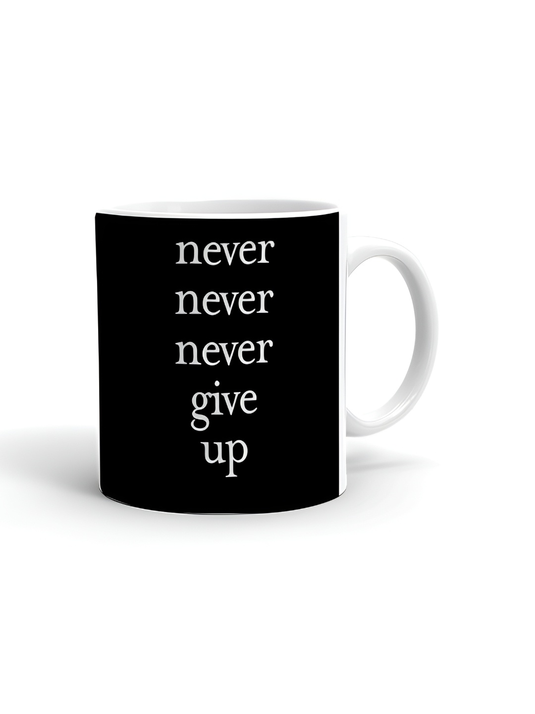 

Khakee White & Black Text or Slogans Printed Ceramic Mugs 325 ml