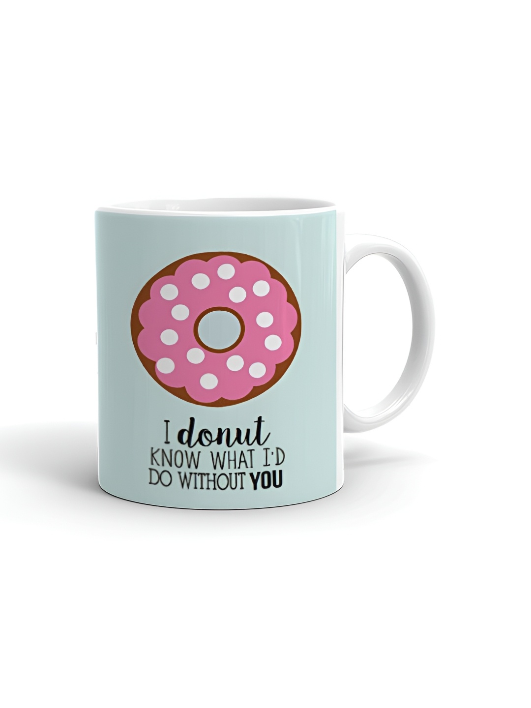 

Khakee White & Blue Printed Ceramic Glossy Mugs 325 ml