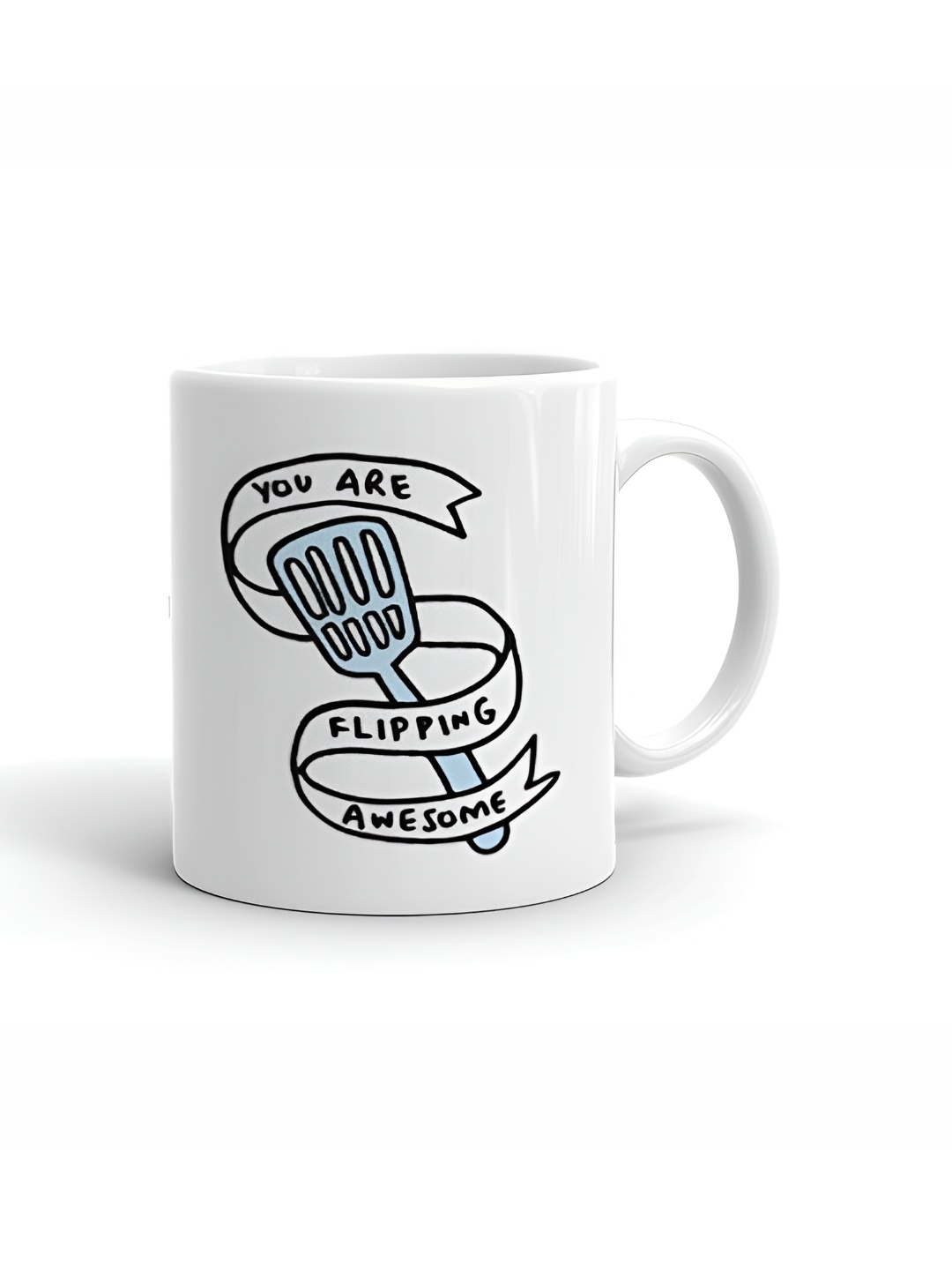 

Khakee White & Black Text or Slogans Printed Glossy Microwave Safe Mugs 325 ml
