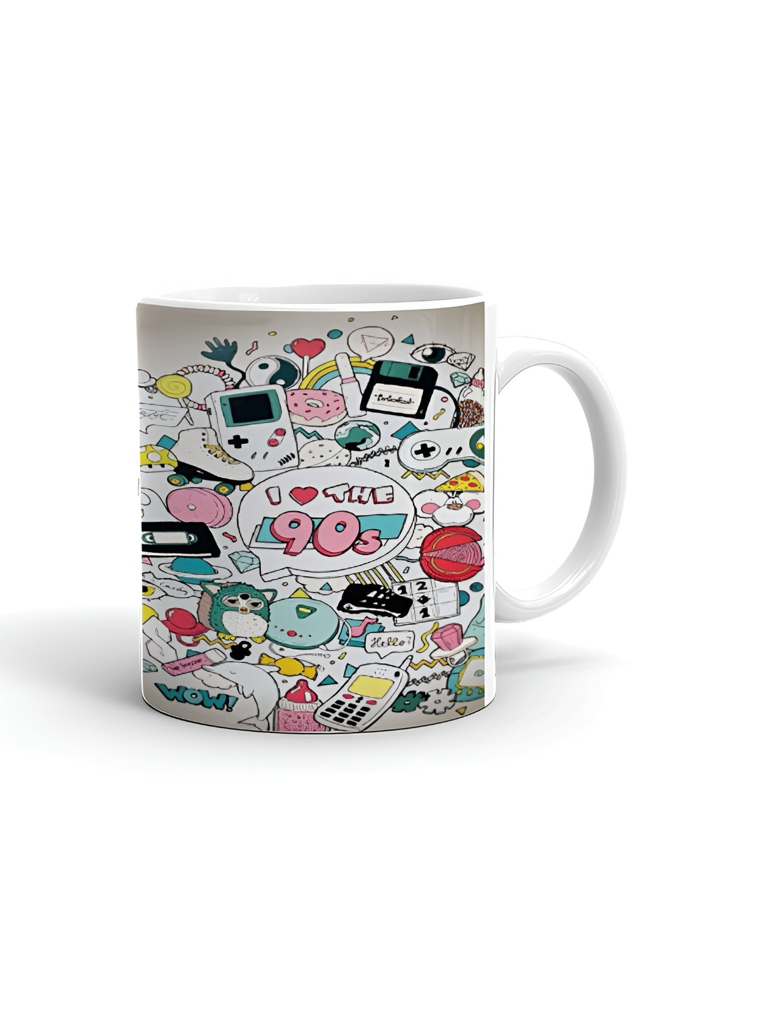 

Khakee White & Black Text or Slogans Printed Glossy Microwave Safe Mugs 325 ml