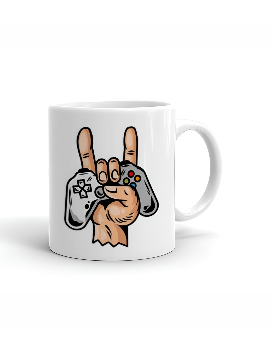 

Khakee White & Black Text or Slogans Printed Glossy Microwave Safe Mugs 325 ml