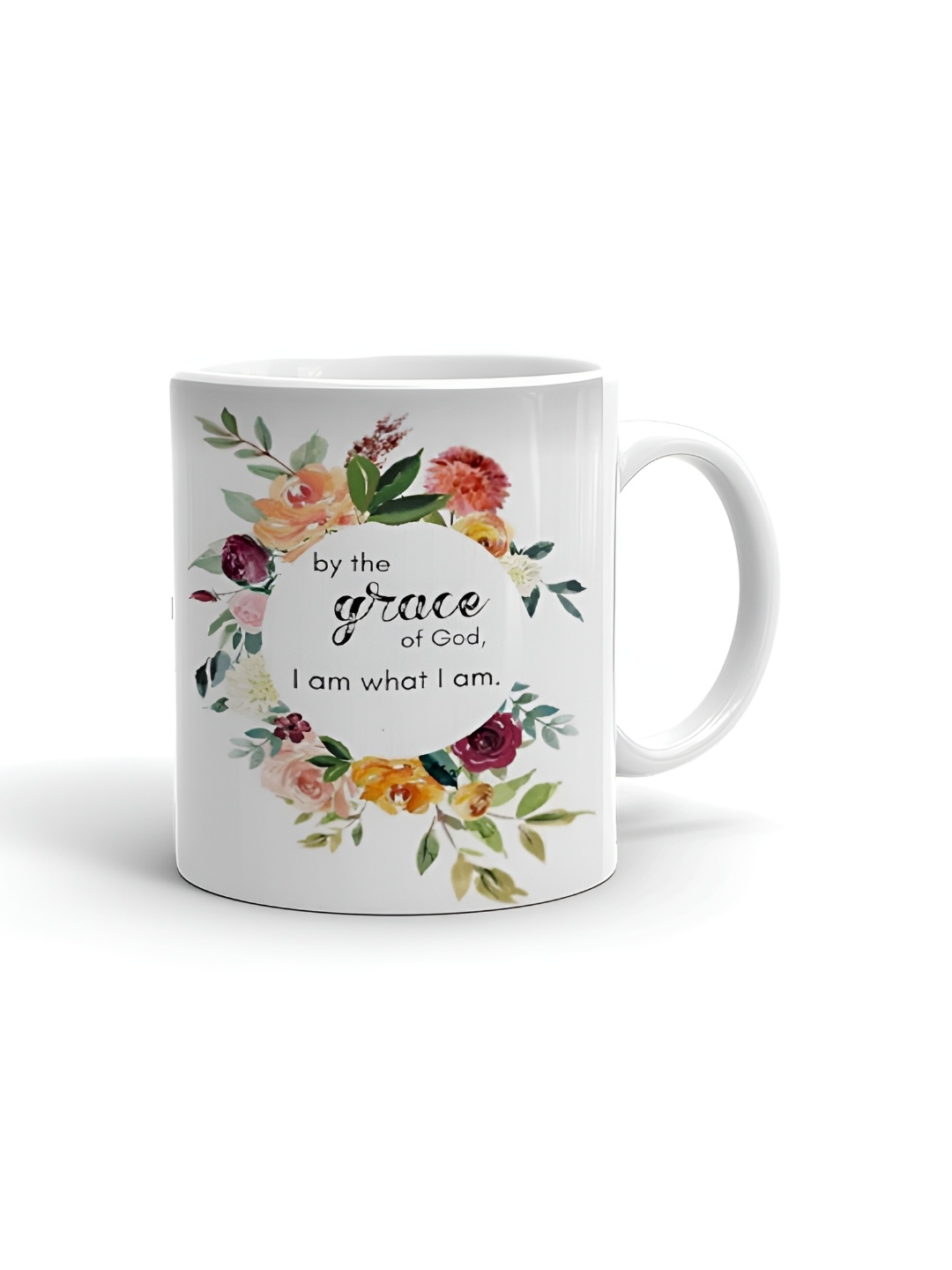 

Khakee White & Green Text or Slogans Printed Glossy Microwave Safe Mugs 325 ml