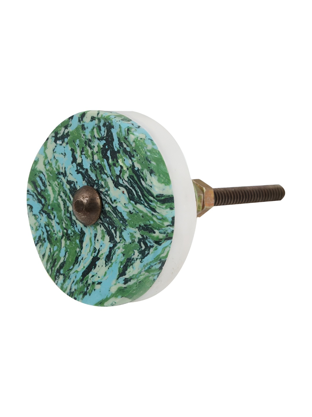 

Indianshelf Green & White Textured Marble Dresser Knob