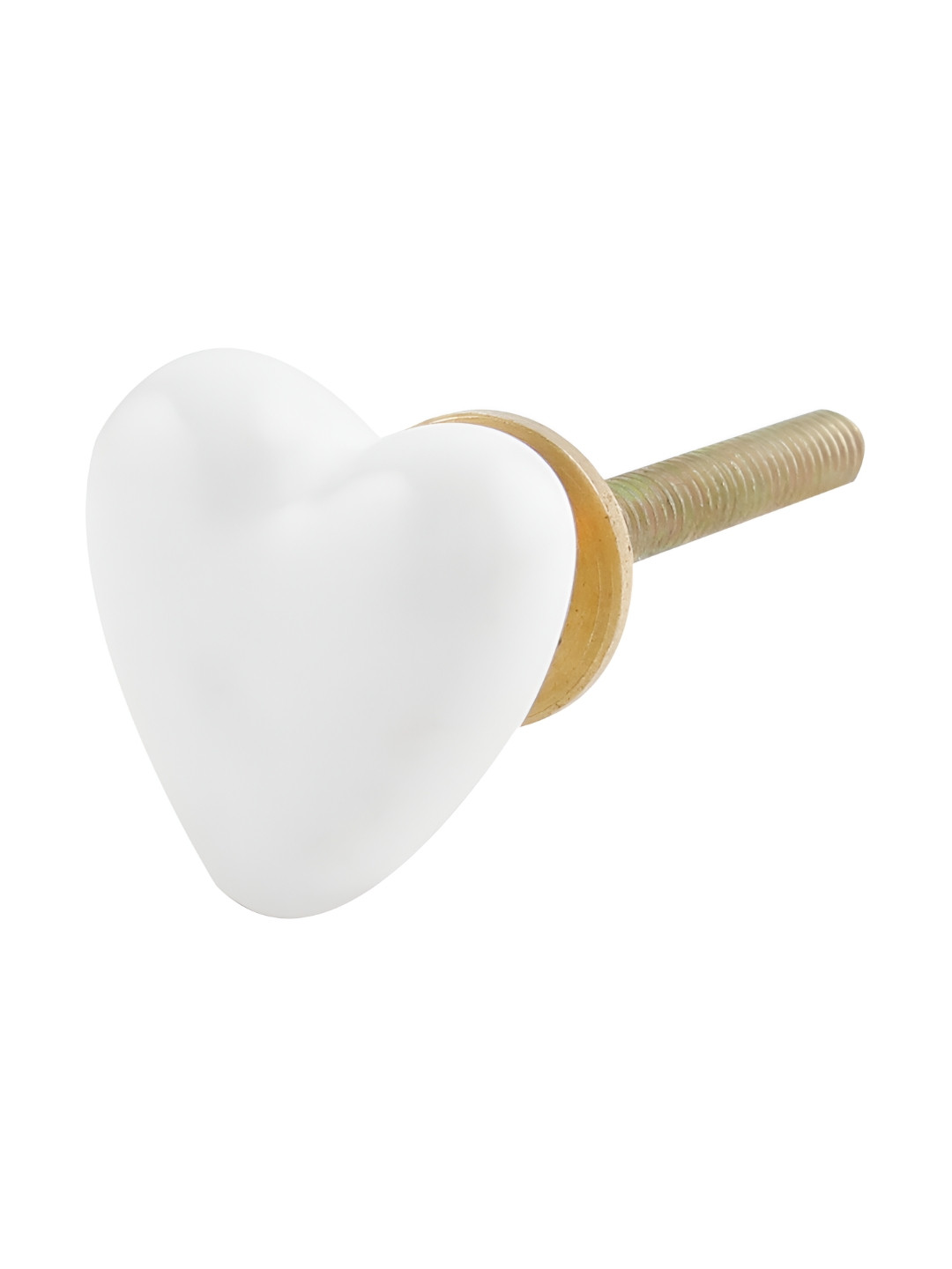 

Indianshelf White Tiny Heart-shaped Ceramic Cabinet Knob
