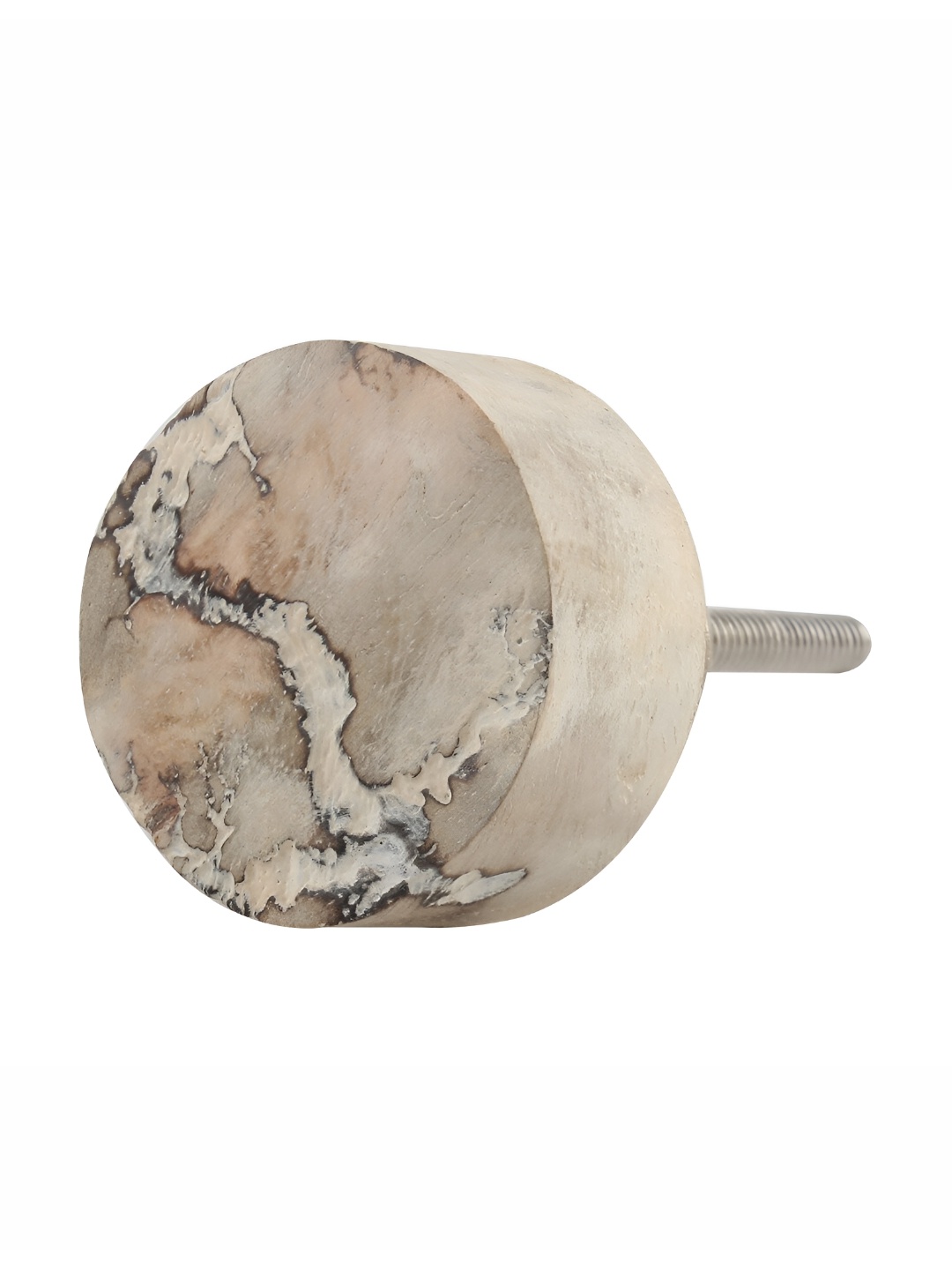

Indianshelf Beige Wooden Round Thick & Rust-free Dresser Knob