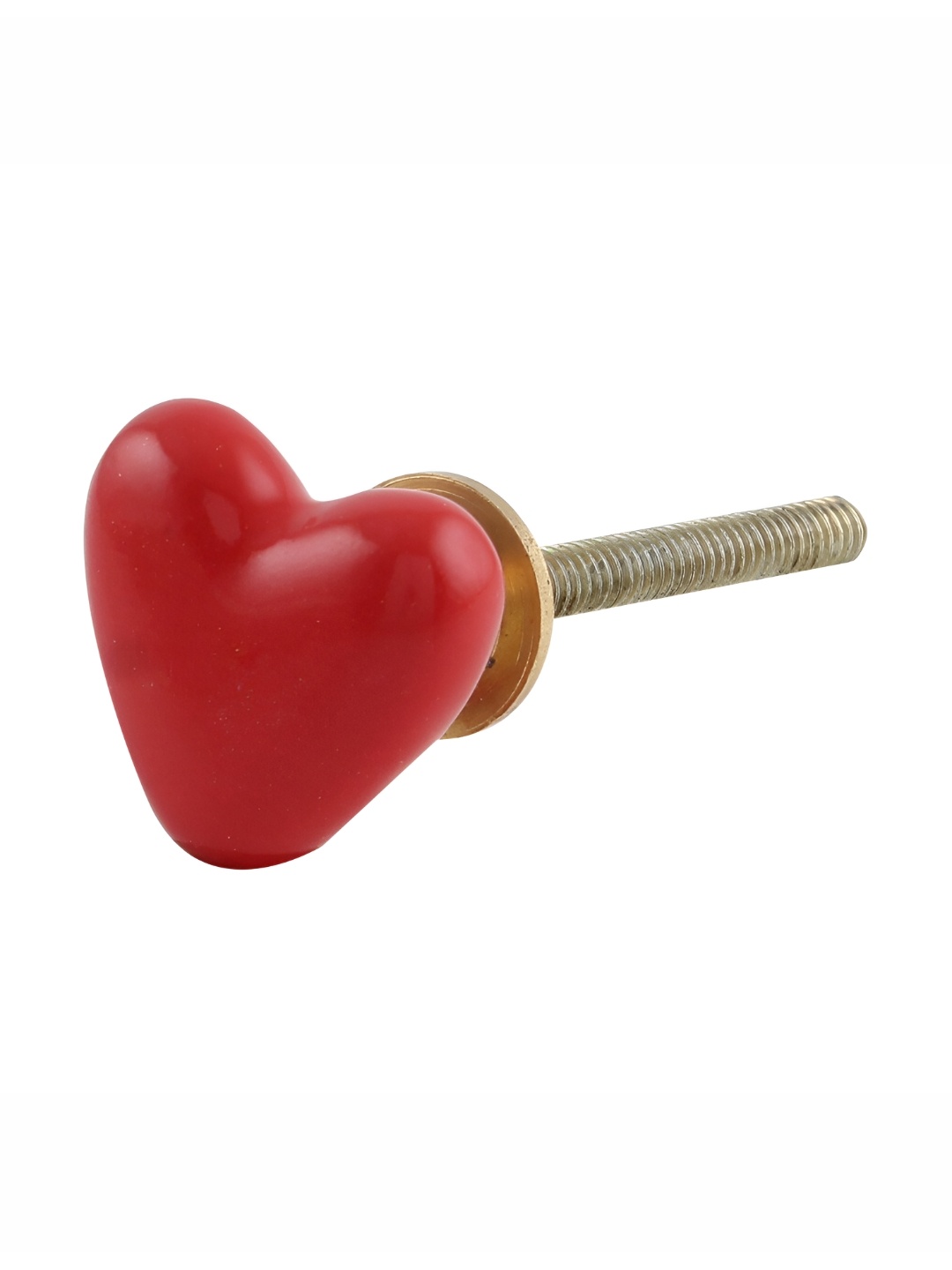 

Indianshelf Red Tiny Heart-shaped Ceramic Cabinet Knob