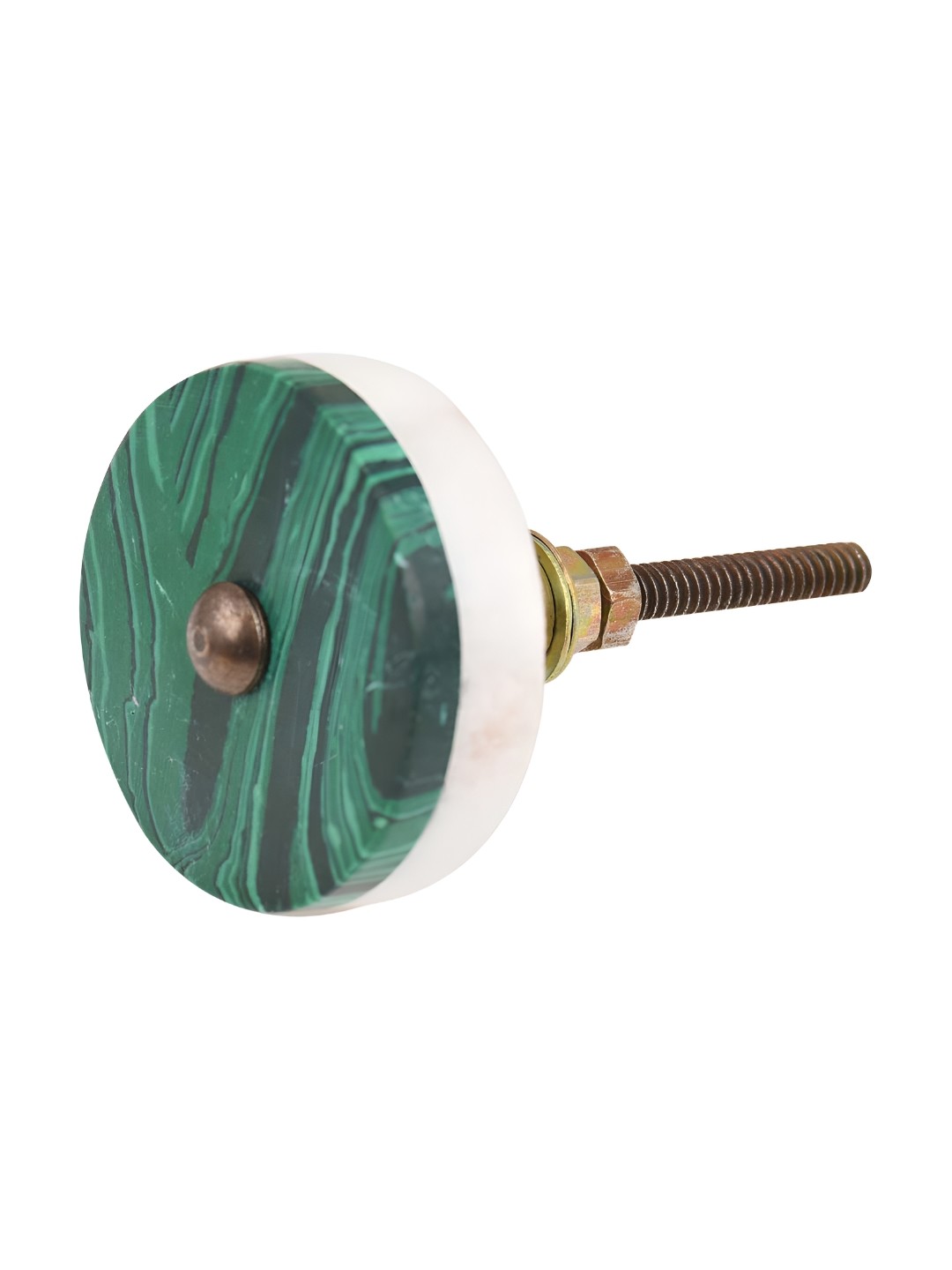 

Indianshelf Green & Black Textured Stone Cabinet Knob