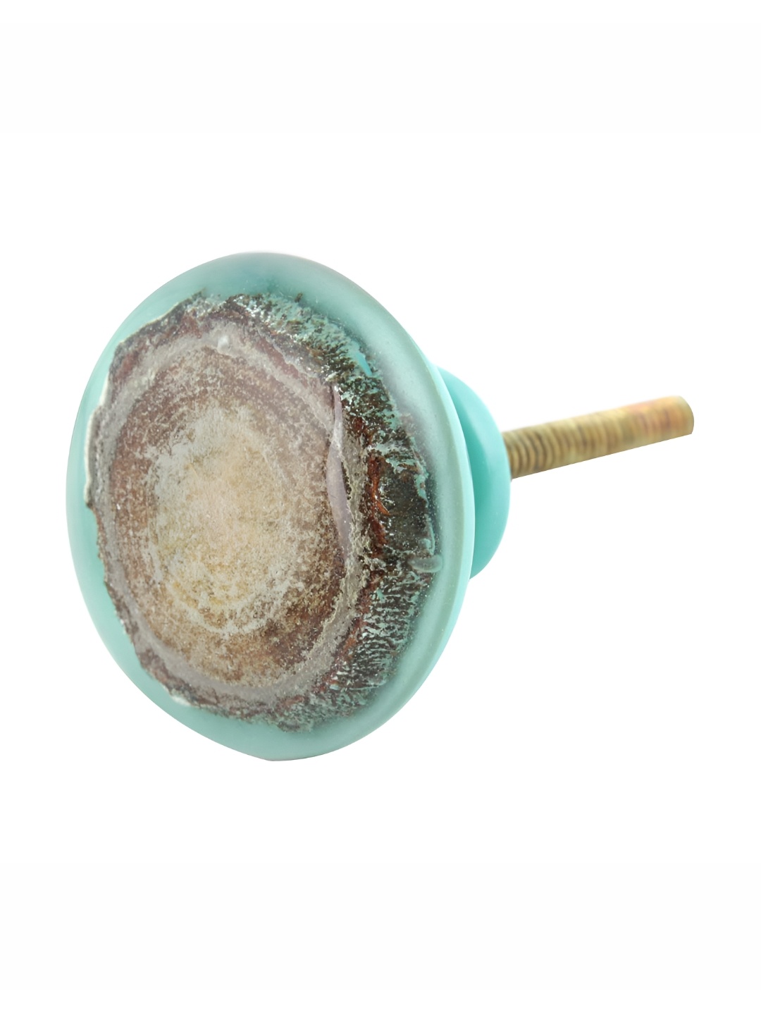 

Indianshelf Sea Green & Brown Round Shaped Cabinet Knob