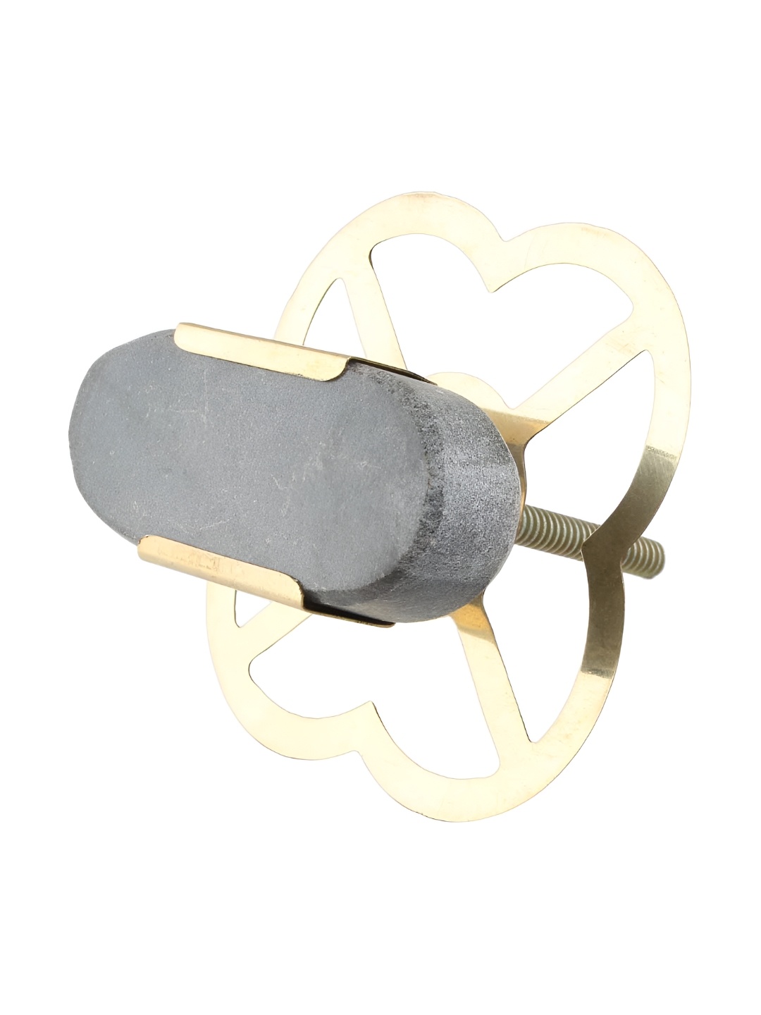 

Indianshelf Grey & Beige Oval-shaped Stone Dresser Knob