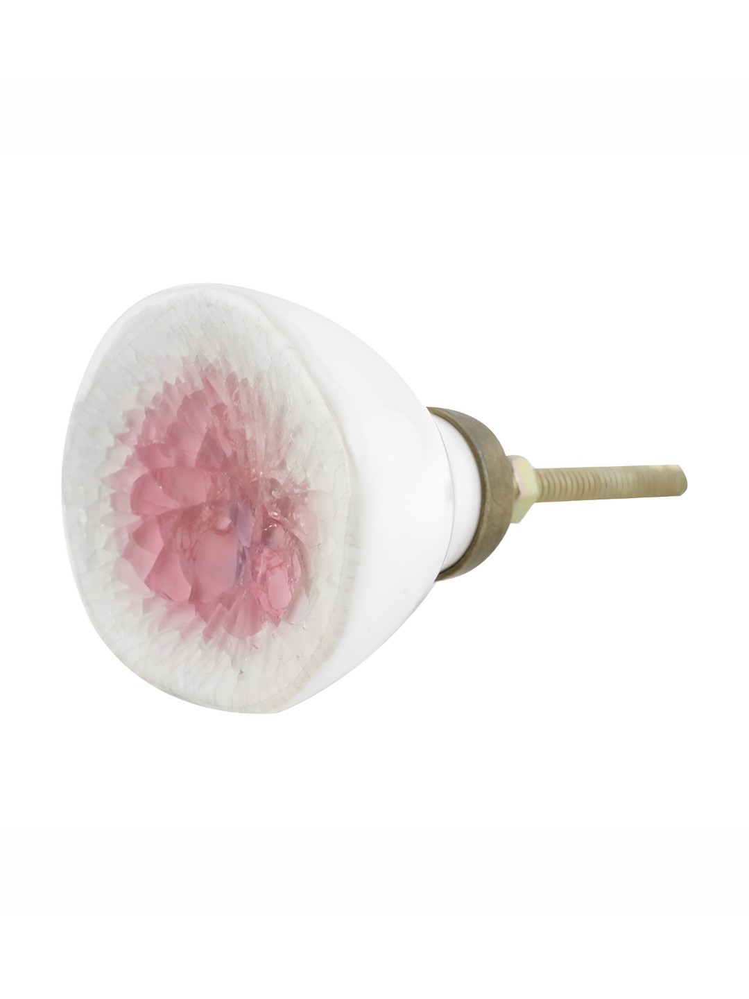 

Indianshelf Pink & White Floral Shaped Cabinet Knob