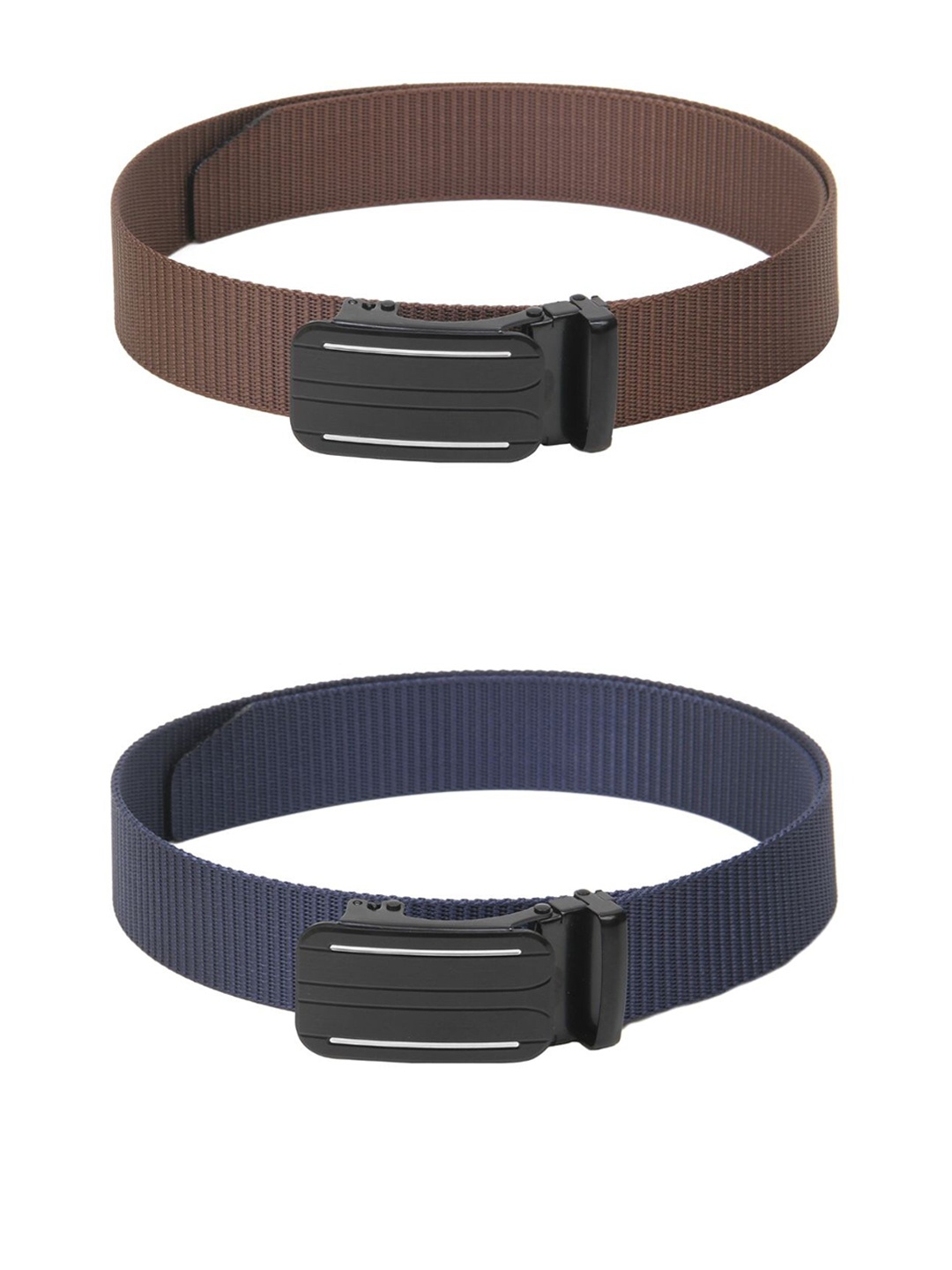 

Calvadoss Girls Set Of 2 Textured Canvas Belt, Brown
