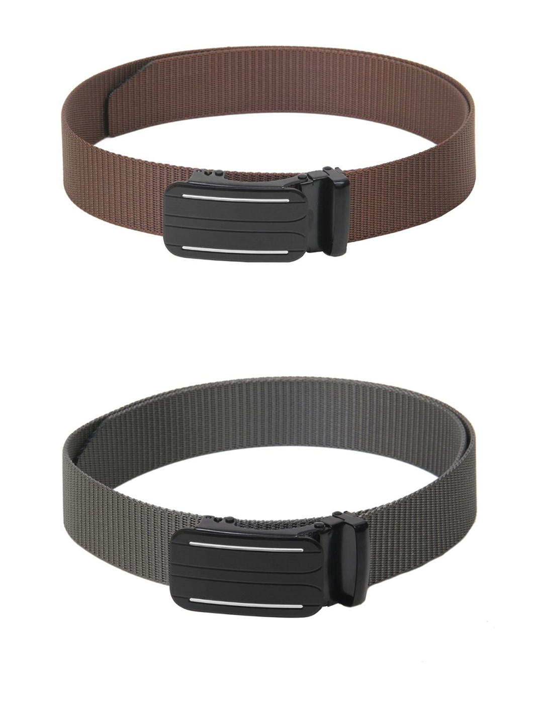 

Calvadoss Girls Set Of 2 Textured Belt, Brown