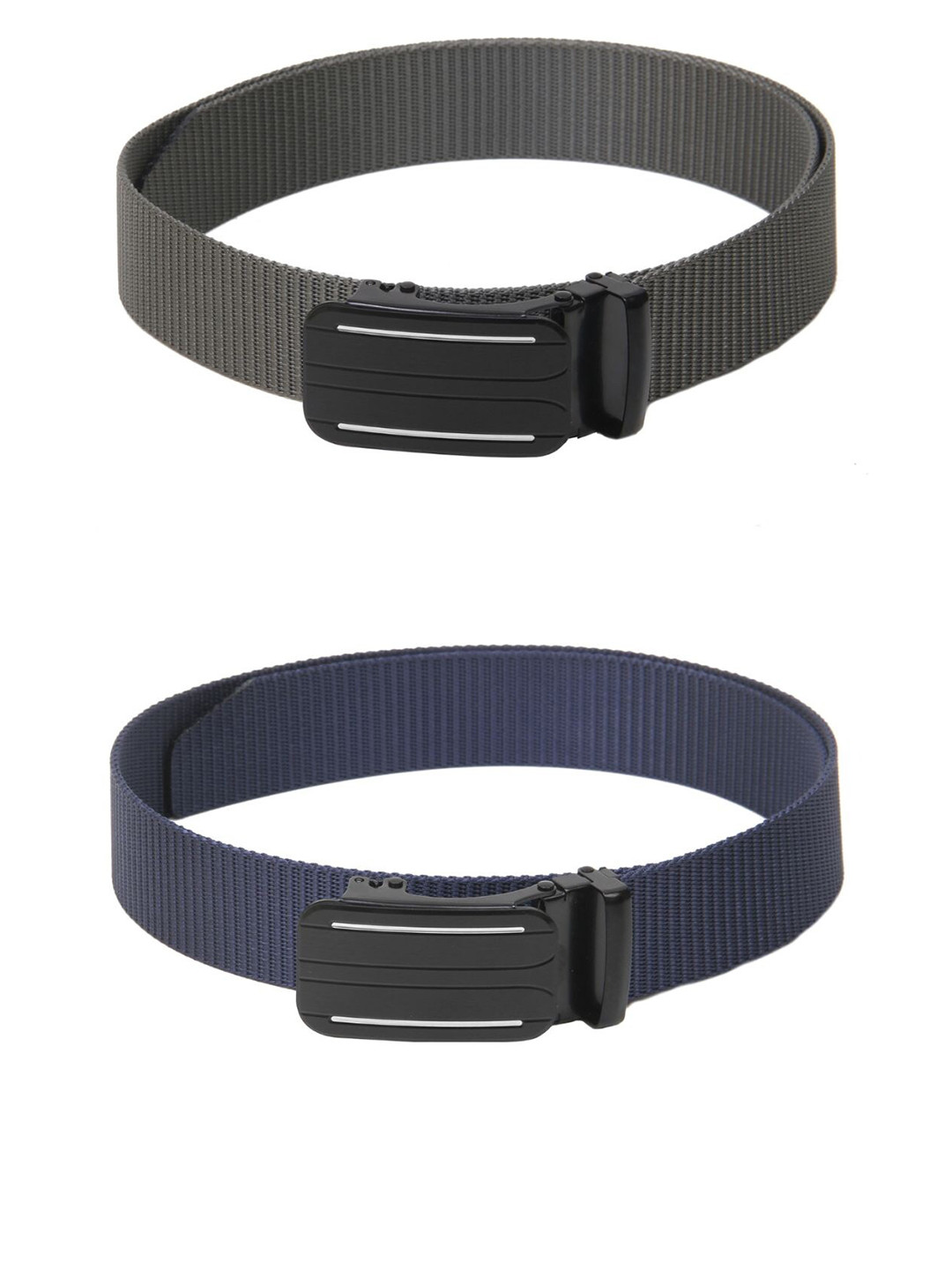 

Calvadoss Girls Set Of 2 Textured Canvas Belt, Grey
