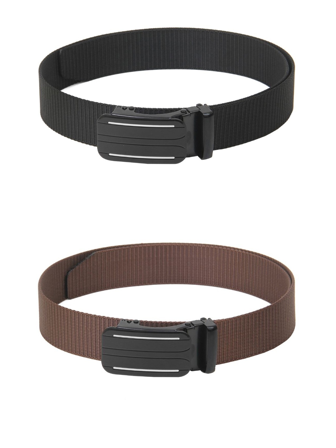 

Calvadoss Girls Set Of 2 Textured Belt, Black