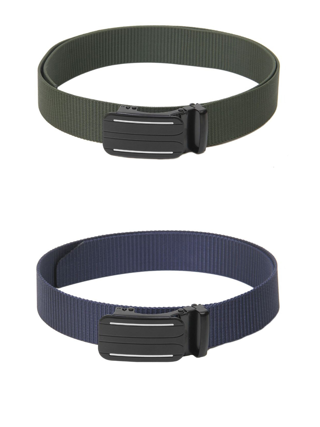 

Calvadoss Girls Set Of 2 Textured Canvas Belt, Green