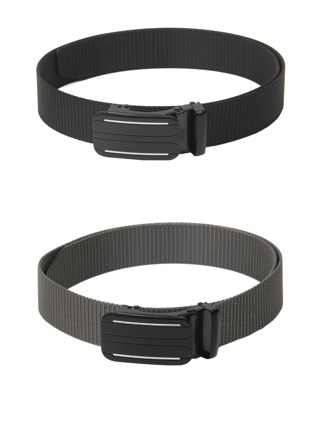 

Calvadoss Girls Set Of 2 Textured Canvas Belt, Black