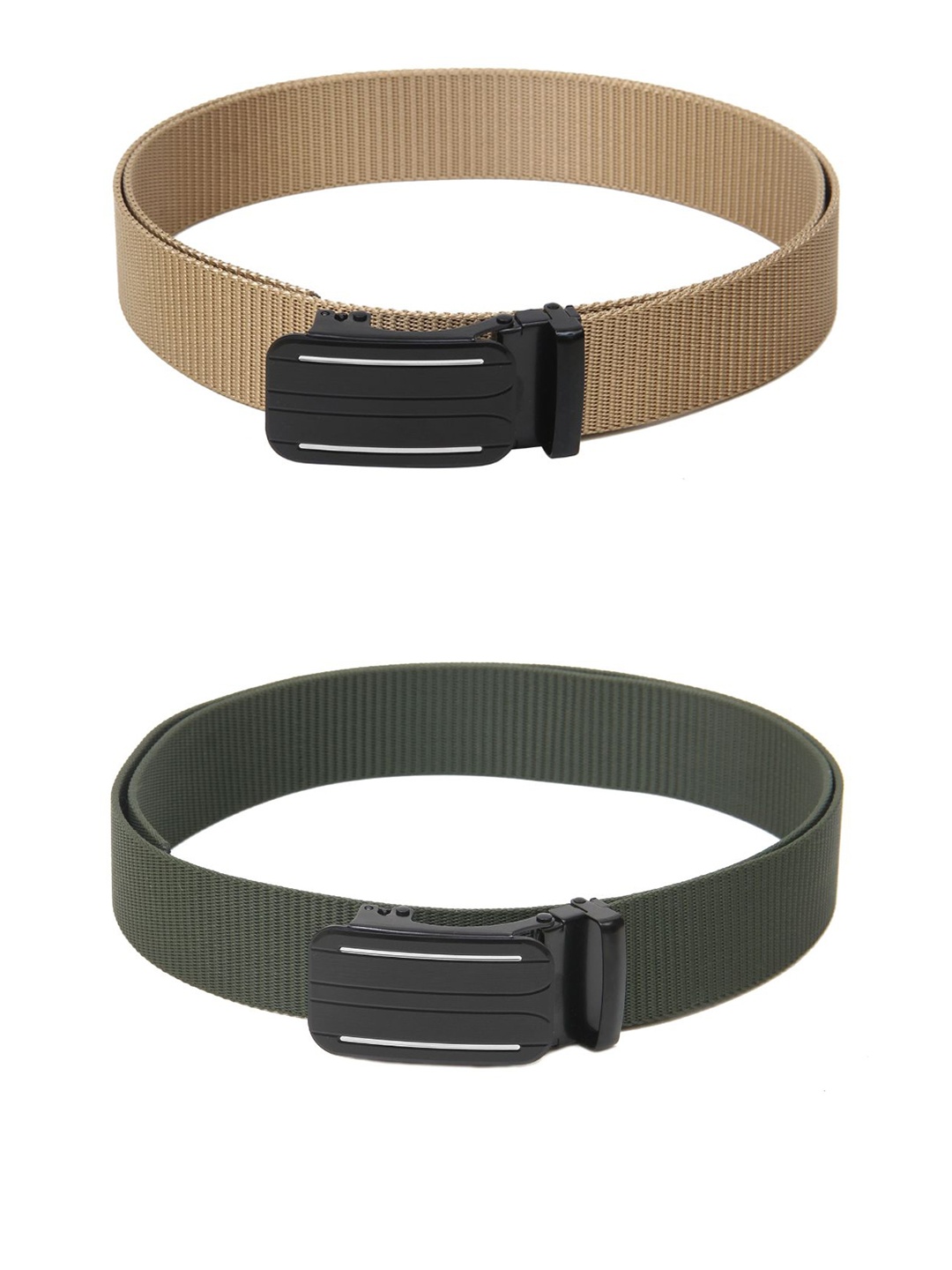 

Calvadoss Girls Set Of 2 Textured Belt, Beige