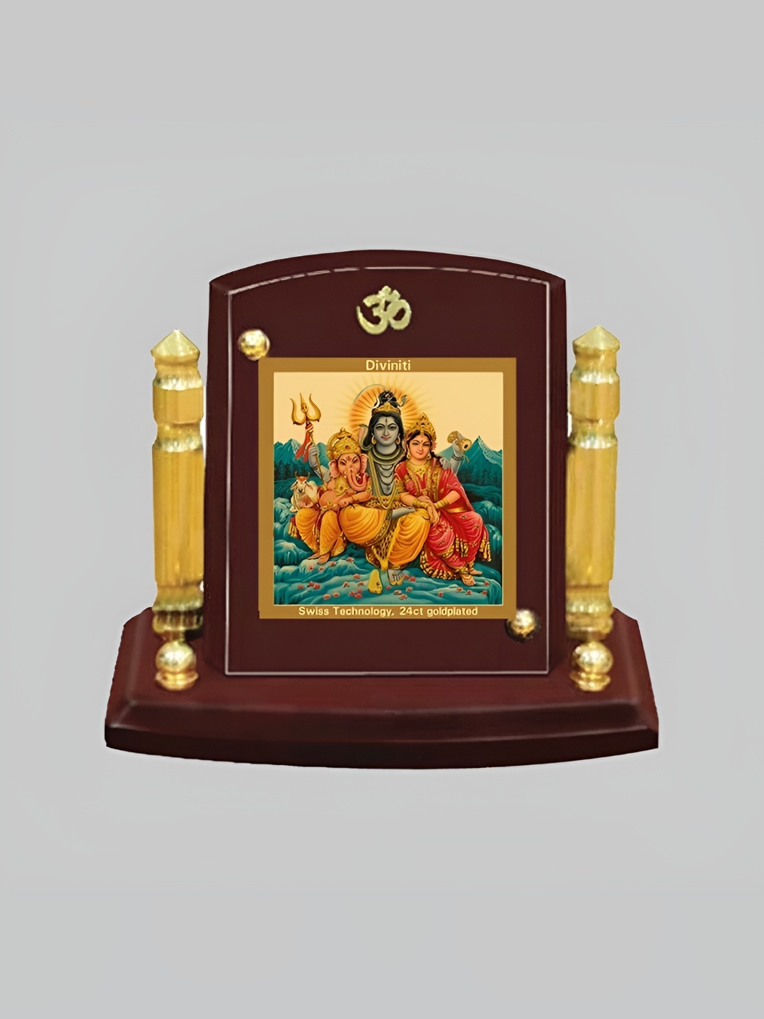 

DIVINITI Brown & Red Religious Idol Wooden Showpiece